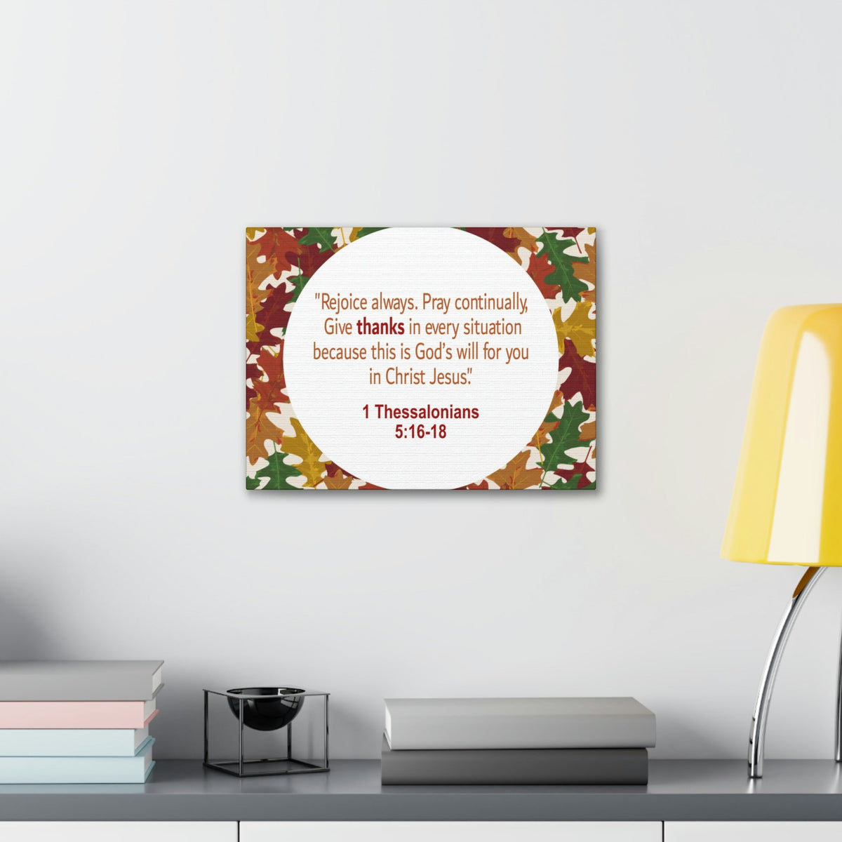 Scripture Walls Rejoice Always 1 Thessalonians 5:16 Bible Verse Canvas Christian Wall Art Ready to Hang Unframed-Express Your Love Gifts