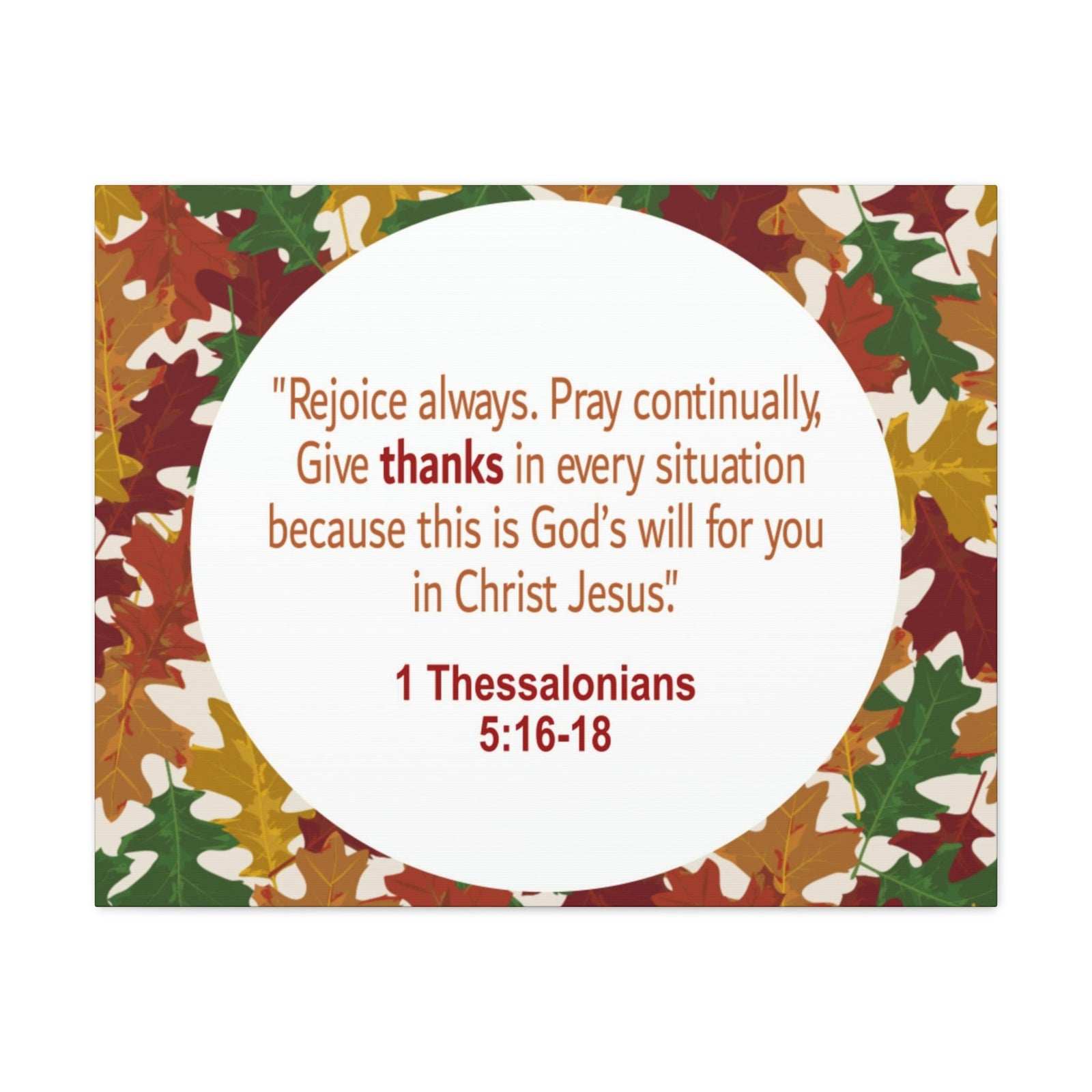 Scripture Walls Rejoice Always 1 Thessalonians 5:16 Bible Verse Canvas Christian Wall Art Ready to Hang Unframed-Express Your Love Gifts