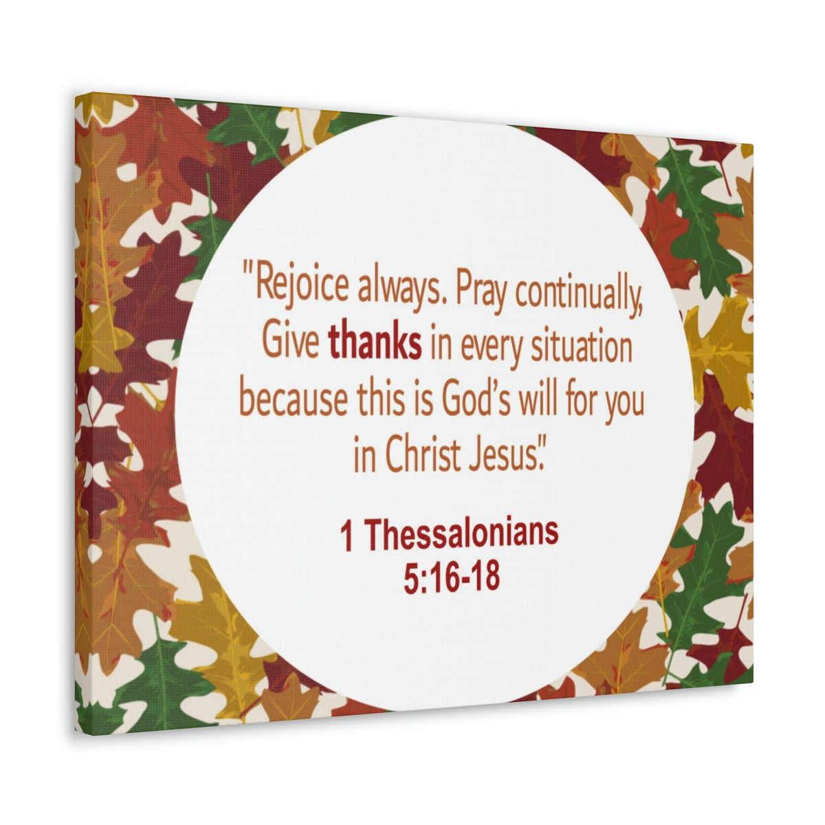 Scripture Walls Rejoice Always 1 Thessalonians 5:16 Bible Verse Canvas Christian Wall Art Ready to Hang Unframed-Express Your Love Gifts