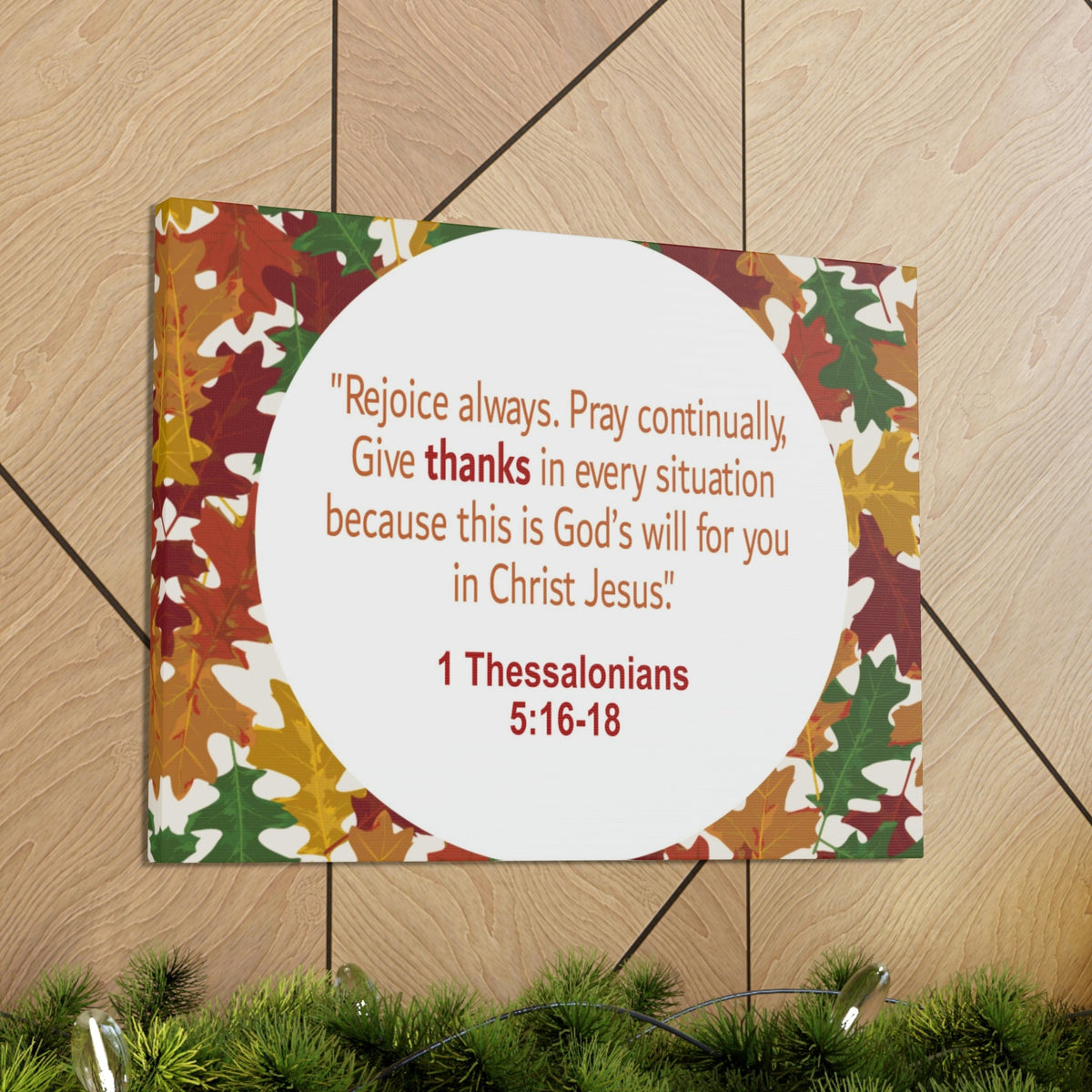 Scripture Walls Rejoice Always 1 Thessalonians 5:16 Bible Verse Canvas Christian Wall Art Ready to Hang Unframed-Express Your Love Gifts
