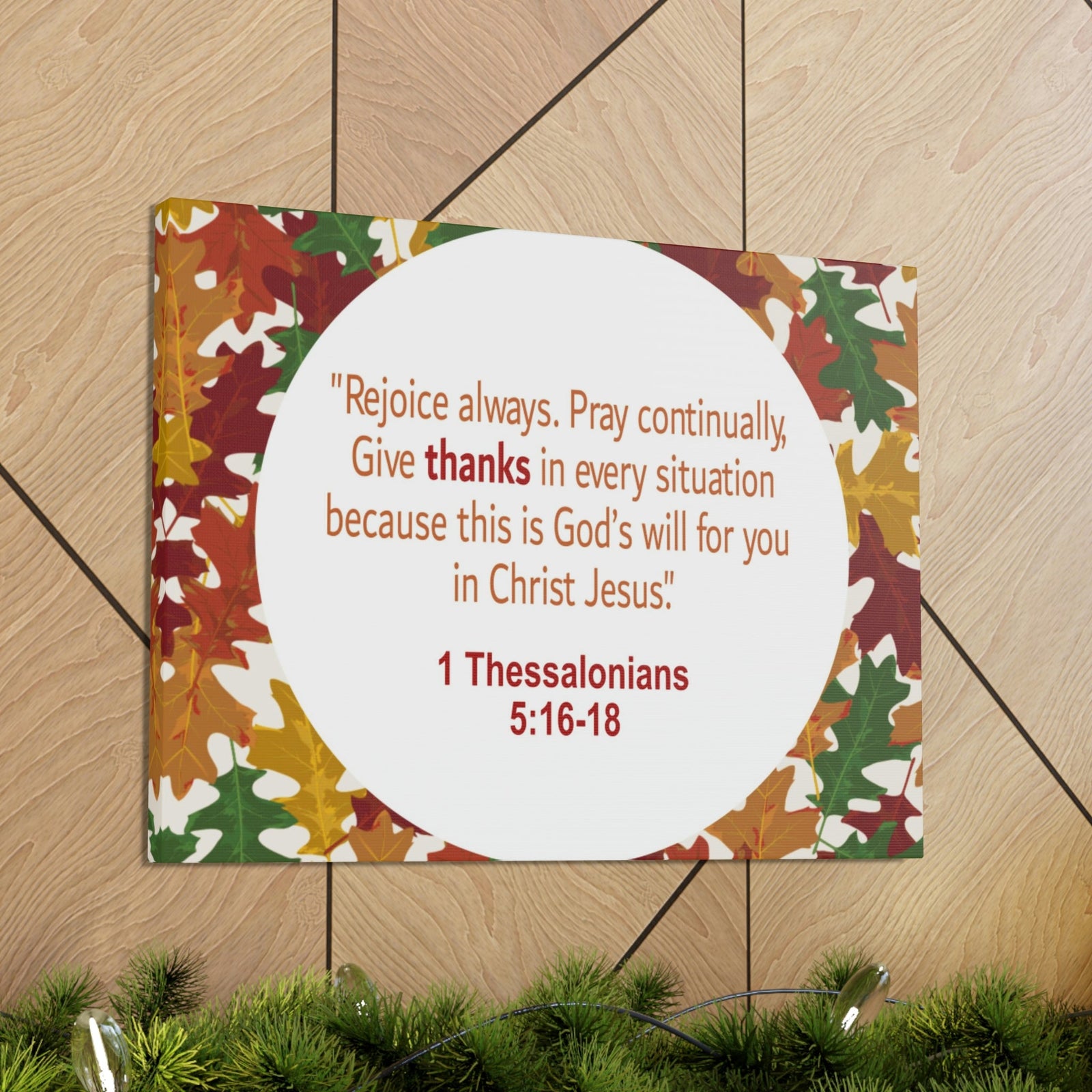 Scripture Walls Rejoice Always 1 Thessalonians 5:16 Bible Verse Canvas Christian Wall Art Ready to Hang Unframed-Express Your Love Gifts