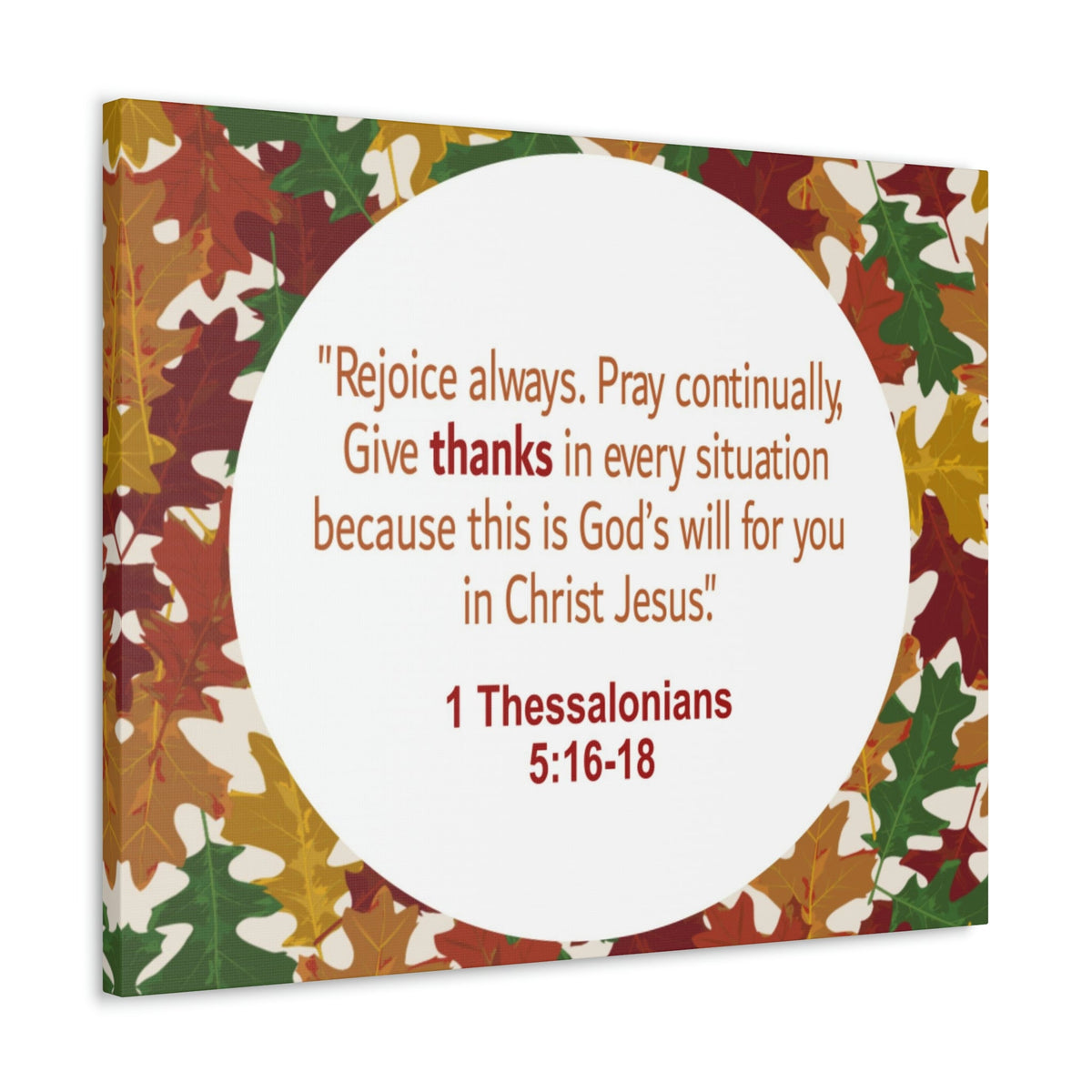 Scripture Walls Rejoice Always 1 Thessalonians 5:16 Bible Verse Canvas Christian Wall Art Ready to Hang Unframed-Express Your Love Gifts