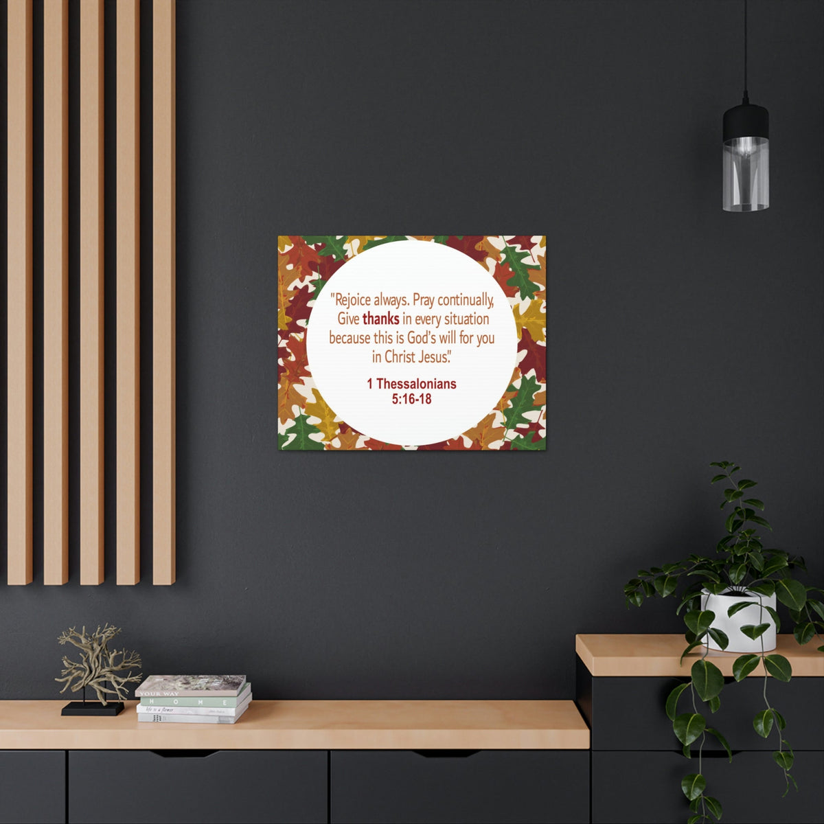 Scripture Walls Rejoice Always 1 Thessalonians 5:16 Bible Verse Canvas Christian Wall Art Ready to Hang Unframed-Express Your Love Gifts