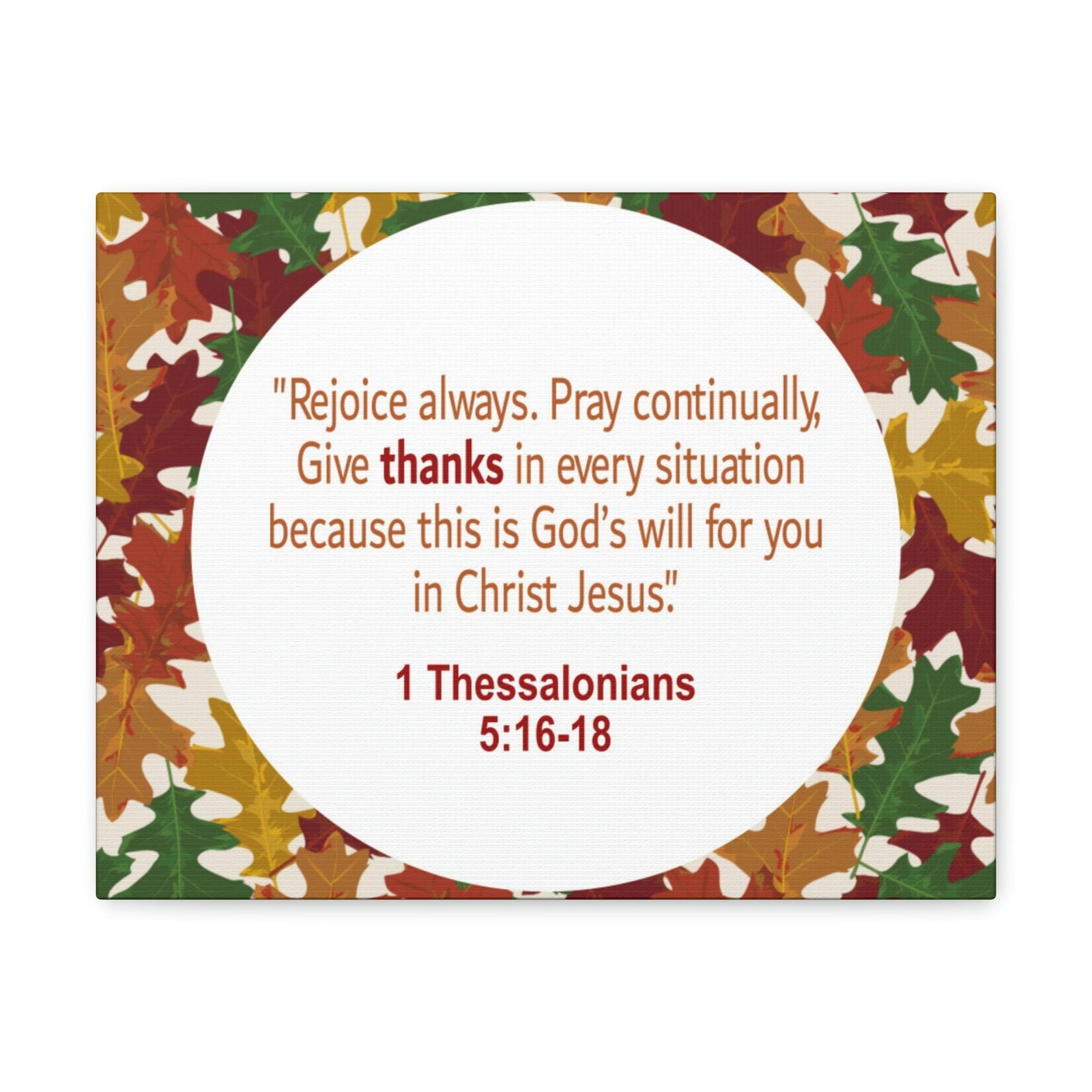 Scripture Walls Rejoice Always 1 Thessalonians 5:16 Bible Verse Canvas Christian Wall Art Ready to Hang Unframed-Express Your Love Gifts