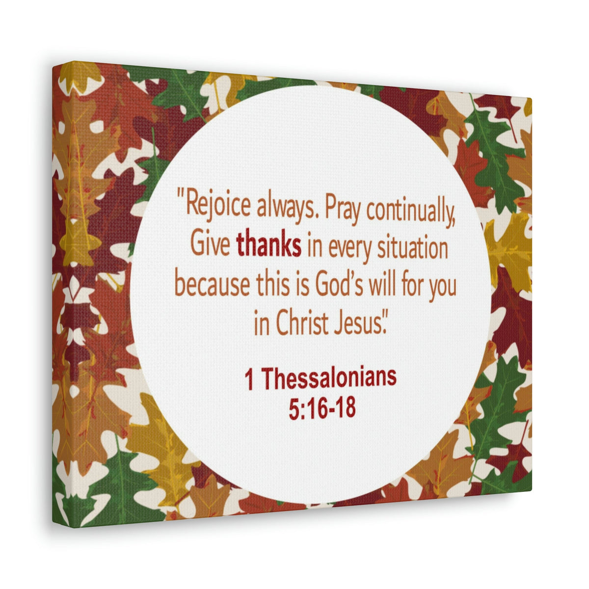 Scripture Walls Rejoice Always 1 Thessalonians 5:16 Bible Verse Canvas Christian Wall Art Ready to Hang Unframed-Express Your Love Gifts