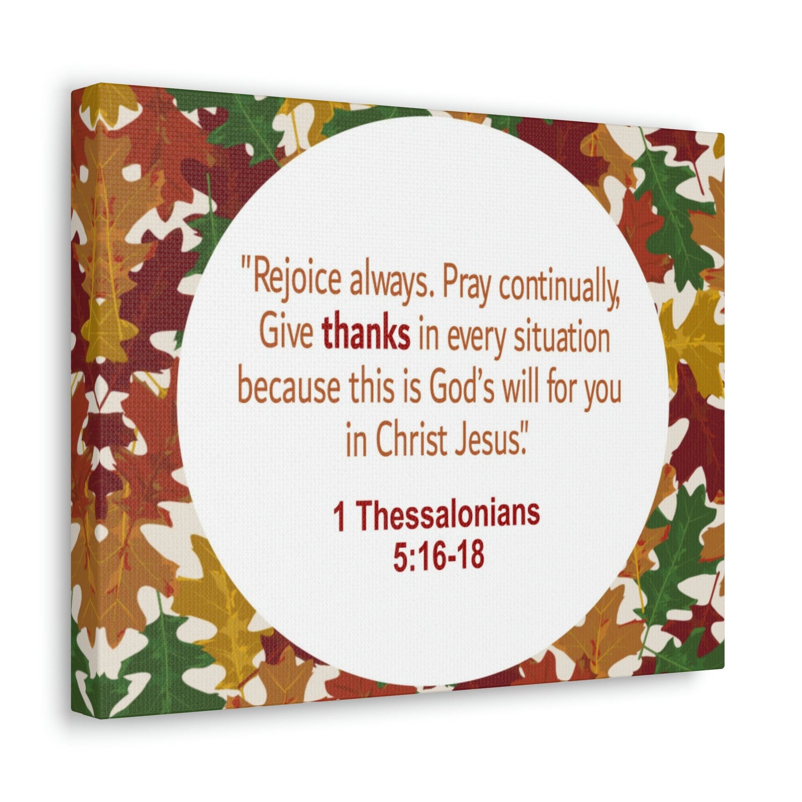 Scripture Walls Rejoice Always 1 Thessalonians 5:16 Bible Verse Canvas Christian Wall Art Ready to Hang Unframed-Express Your Love Gifts