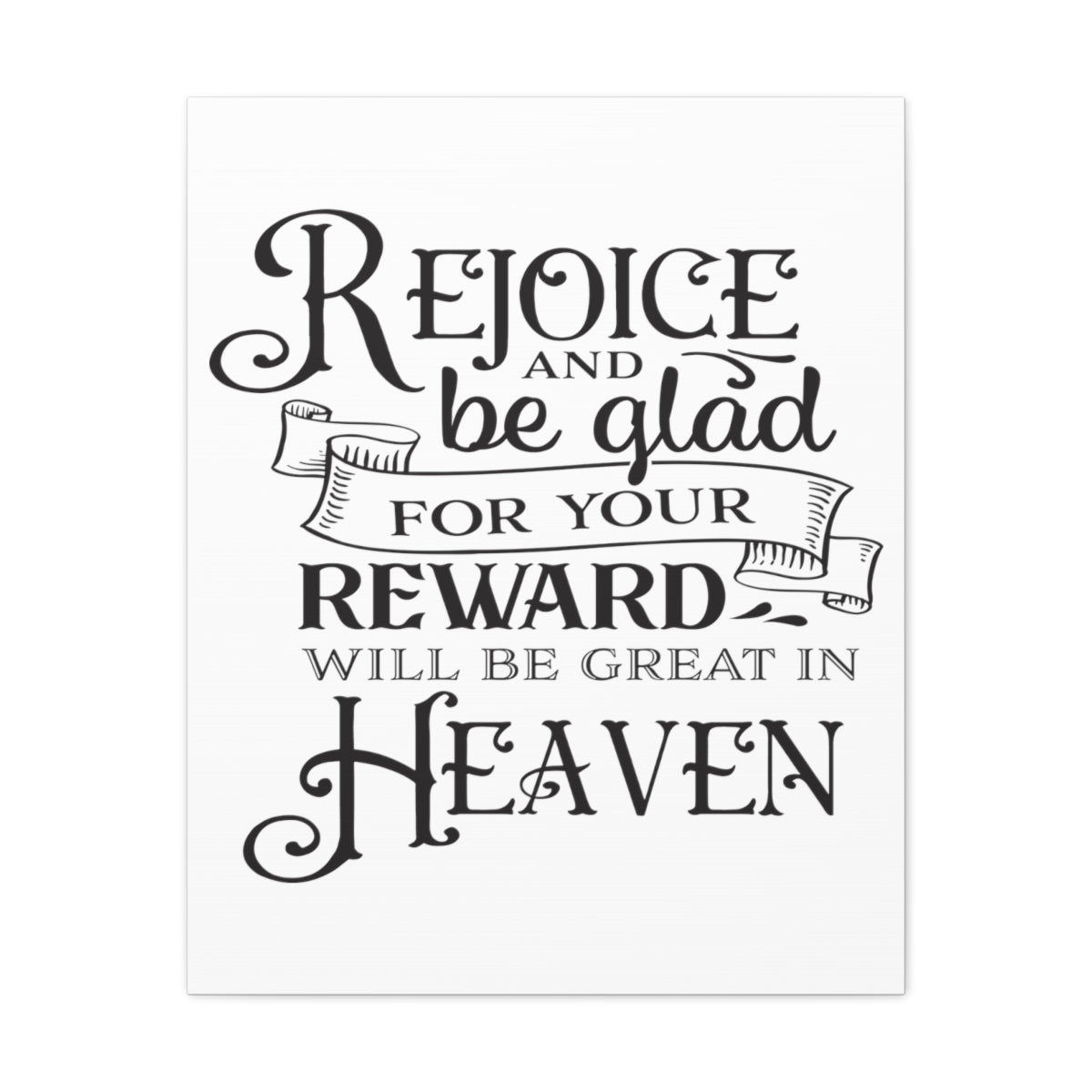 Scripture Walls Rejoice And Be Matthew 5:12 Christian Wall Art Print Ready to Hang Unframed-Express Your Love Gifts