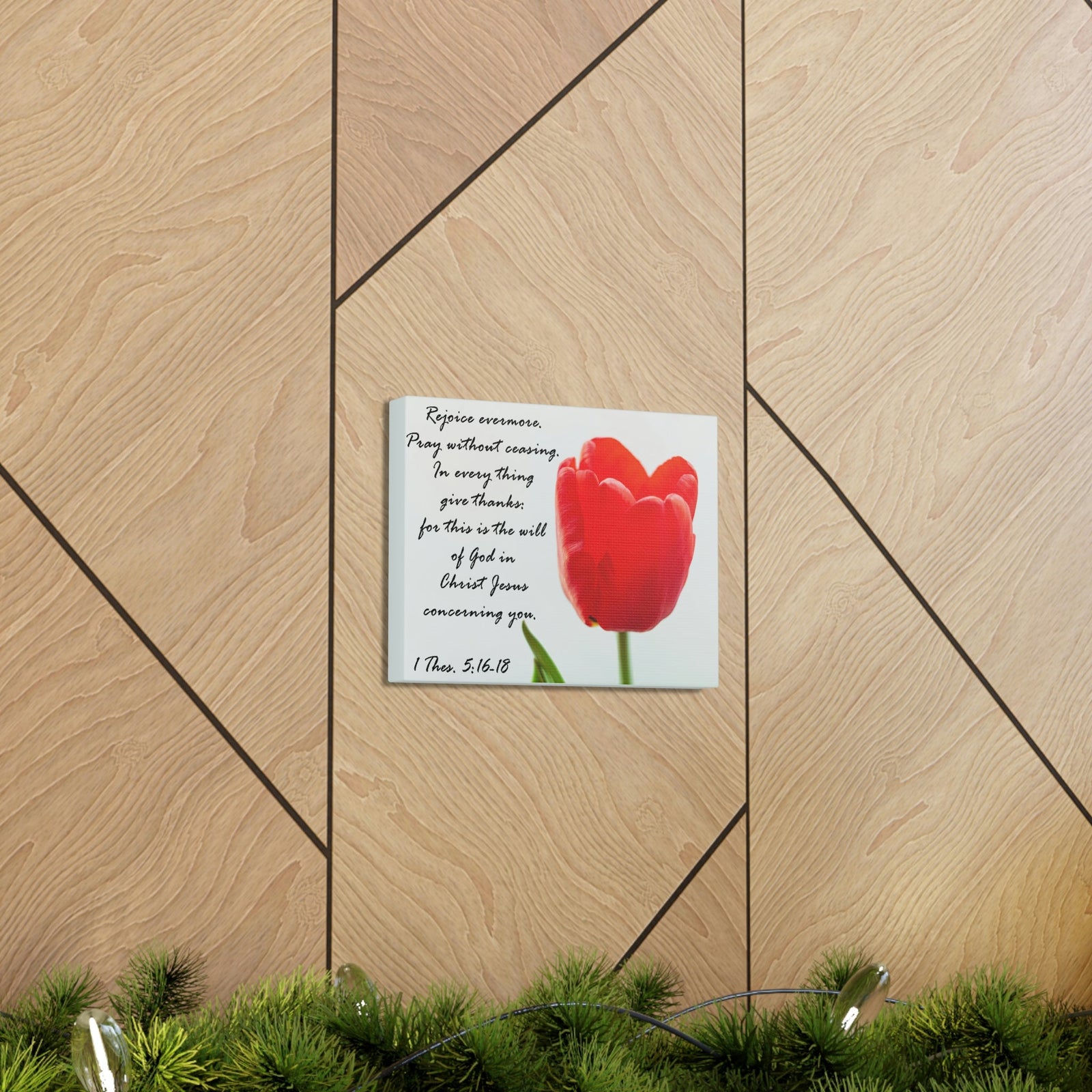 Scripture Walls Rejoice Evermore 1 Thes. 5:17 Bible Verse Canvas Christian Wall Art Ready to Hang Unframed-Express Your Love Gifts