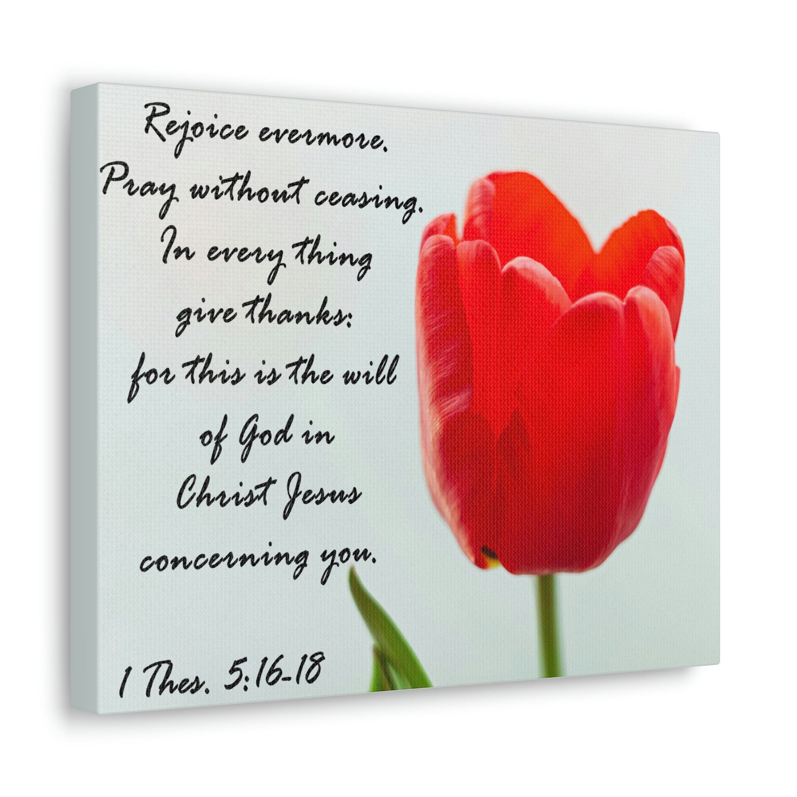 Scripture Walls Rejoice Evermore 1 Thes. 5:17 Bible Verse Canvas Christian Wall Art Ready to Hang Unframed-Express Your Love Gifts