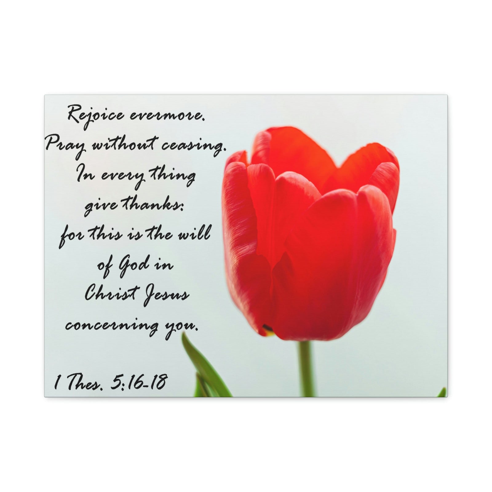Scripture Walls Rejoice Evermore 1 Thes. 5:17 Bible Verse Canvas Christian Wall Art Ready to Hang Unframed-Express Your Love Gifts
