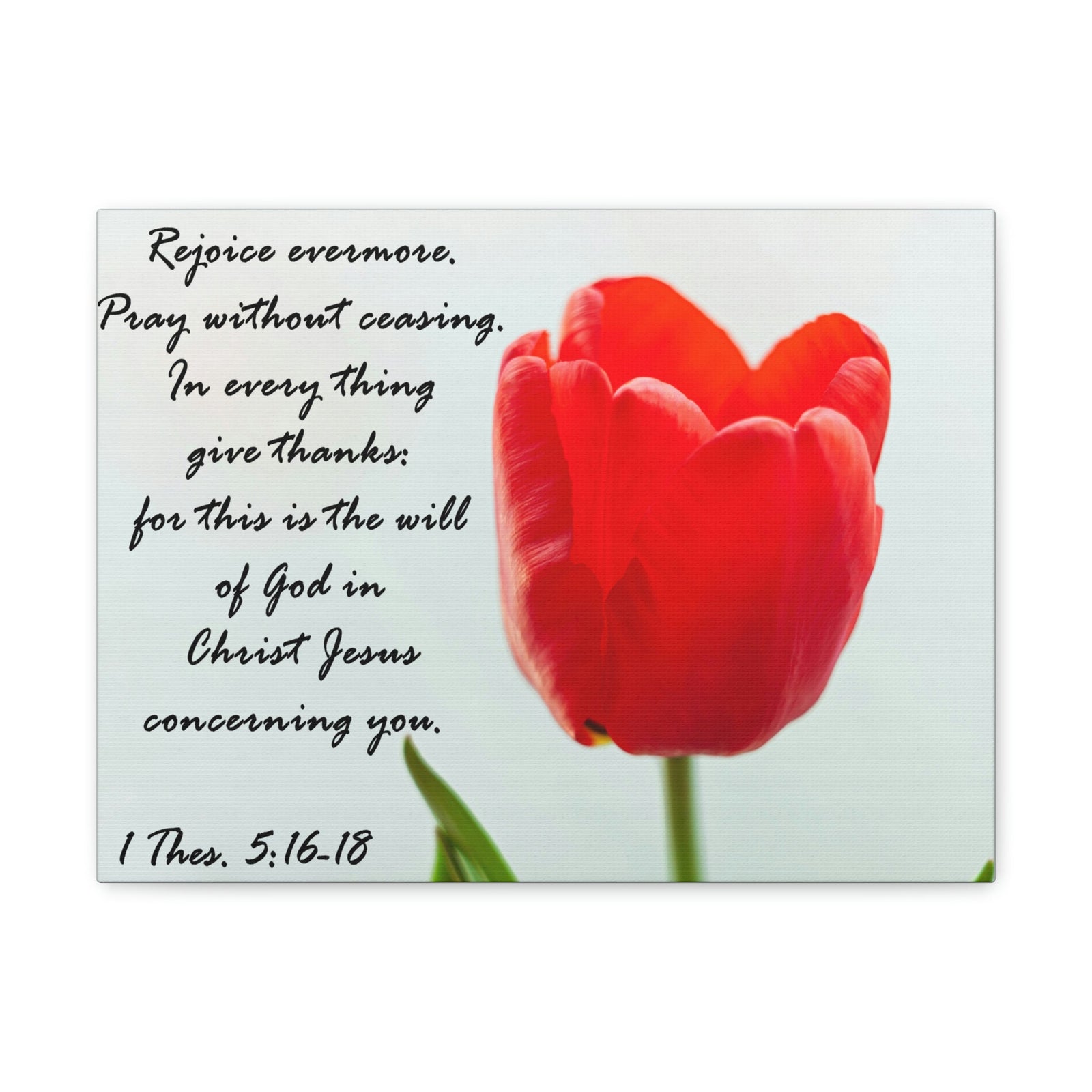 Scripture Walls Rejoice Evermore 1 Thes. 5:17 Bible Verse Canvas Christian Wall Art Ready to Hang Unframed-Express Your Love Gifts