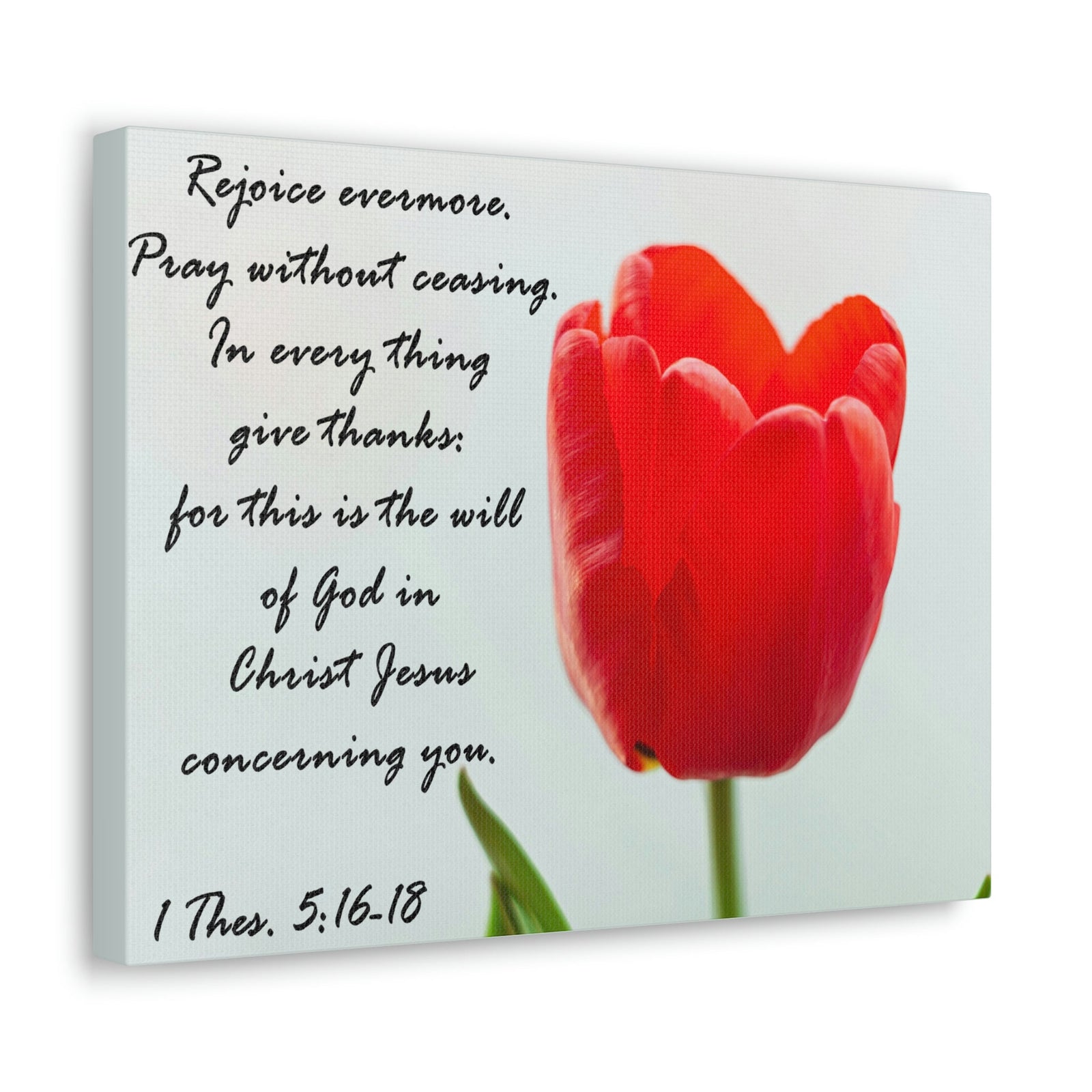 Scripture Walls Rejoice Evermore 1 Thes. 5:17 Bible Verse Canvas Christian Wall Art Ready to Hang Unframed-Express Your Love Gifts