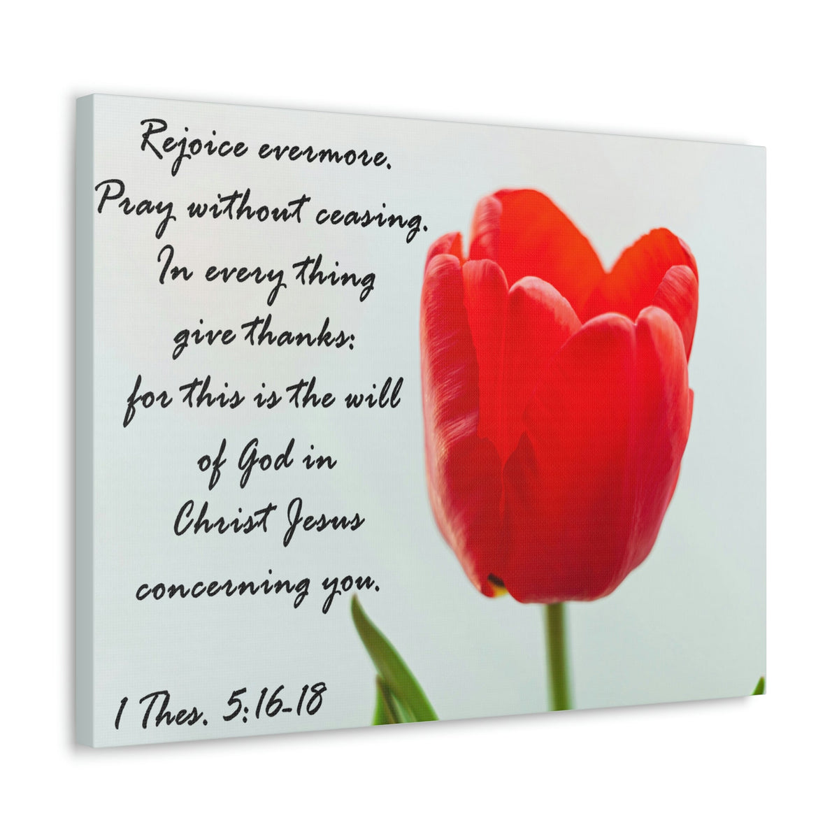 Scripture Walls Rejoice Evermore 1 Thes. 5:17 Bible Verse Canvas Christian Wall Art Ready to Hang Unframed-Express Your Love Gifts