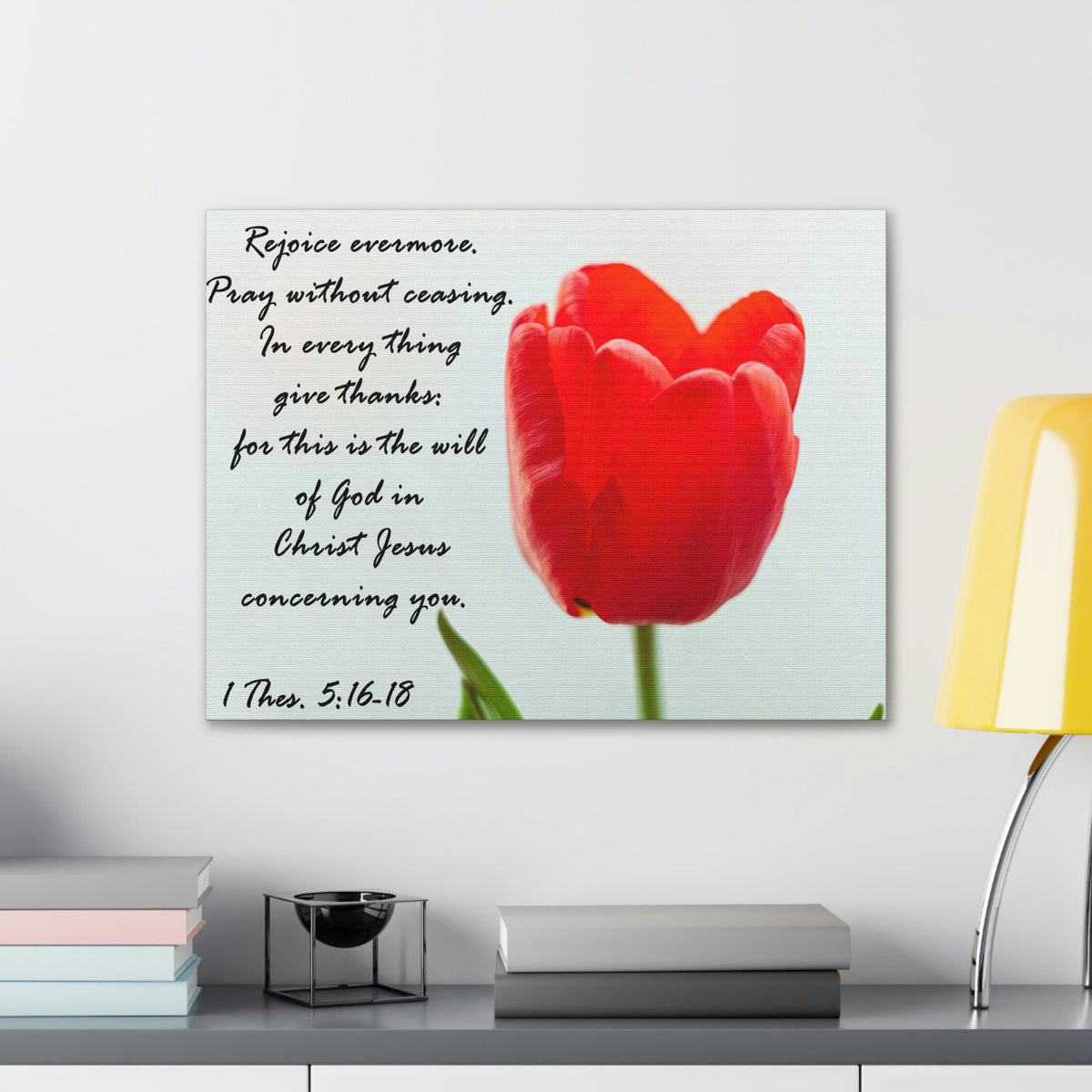Scripture Walls Rejoice Evermore 1 Thes. 5:17 Bible Verse Canvas Christian Wall Art Ready to Hang Unframed-Express Your Love Gifts