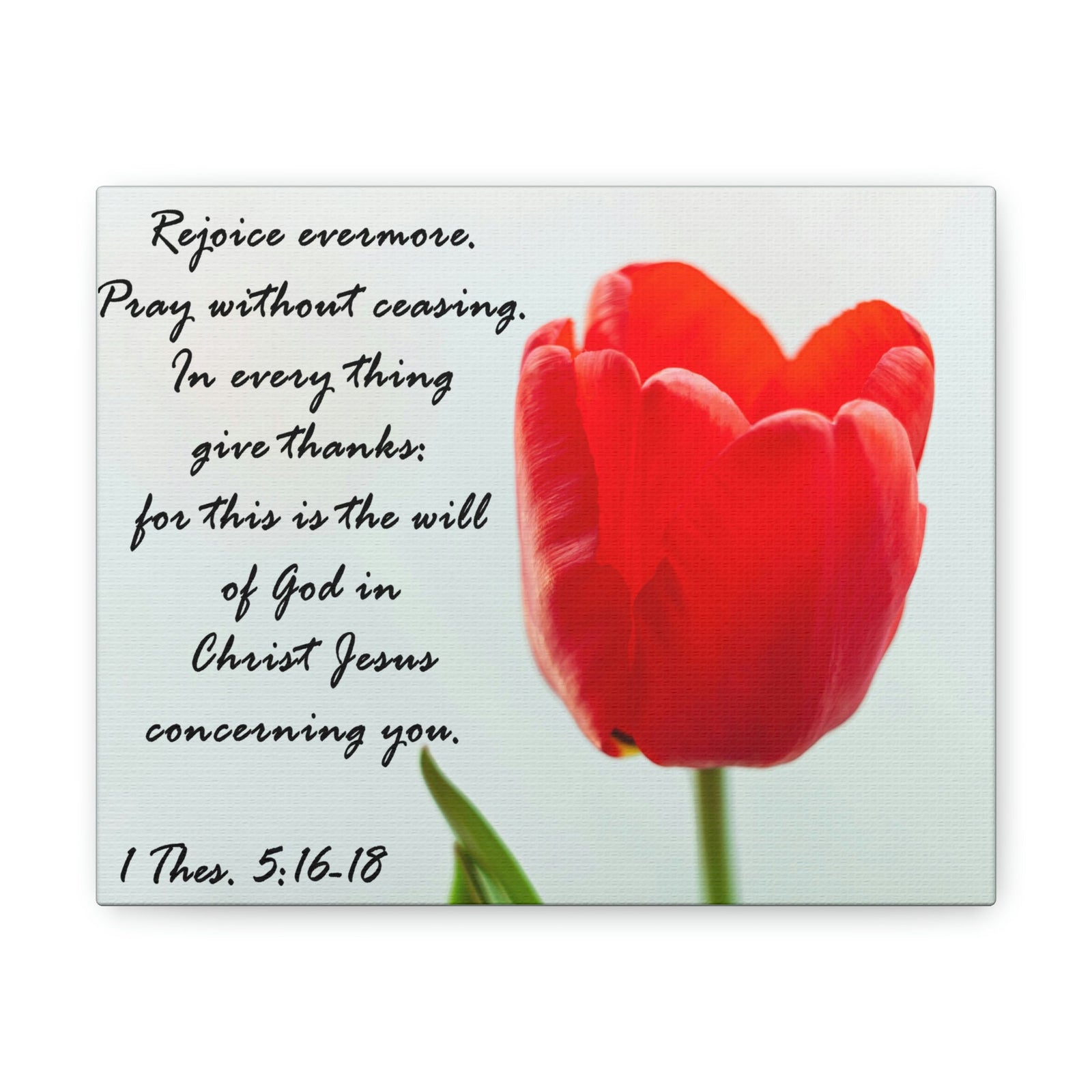 Scripture Walls Rejoice Evermore 1 Thes. 5:17 Bible Verse Canvas Christian Wall Art Ready to Hang Unframed-Express Your Love Gifts