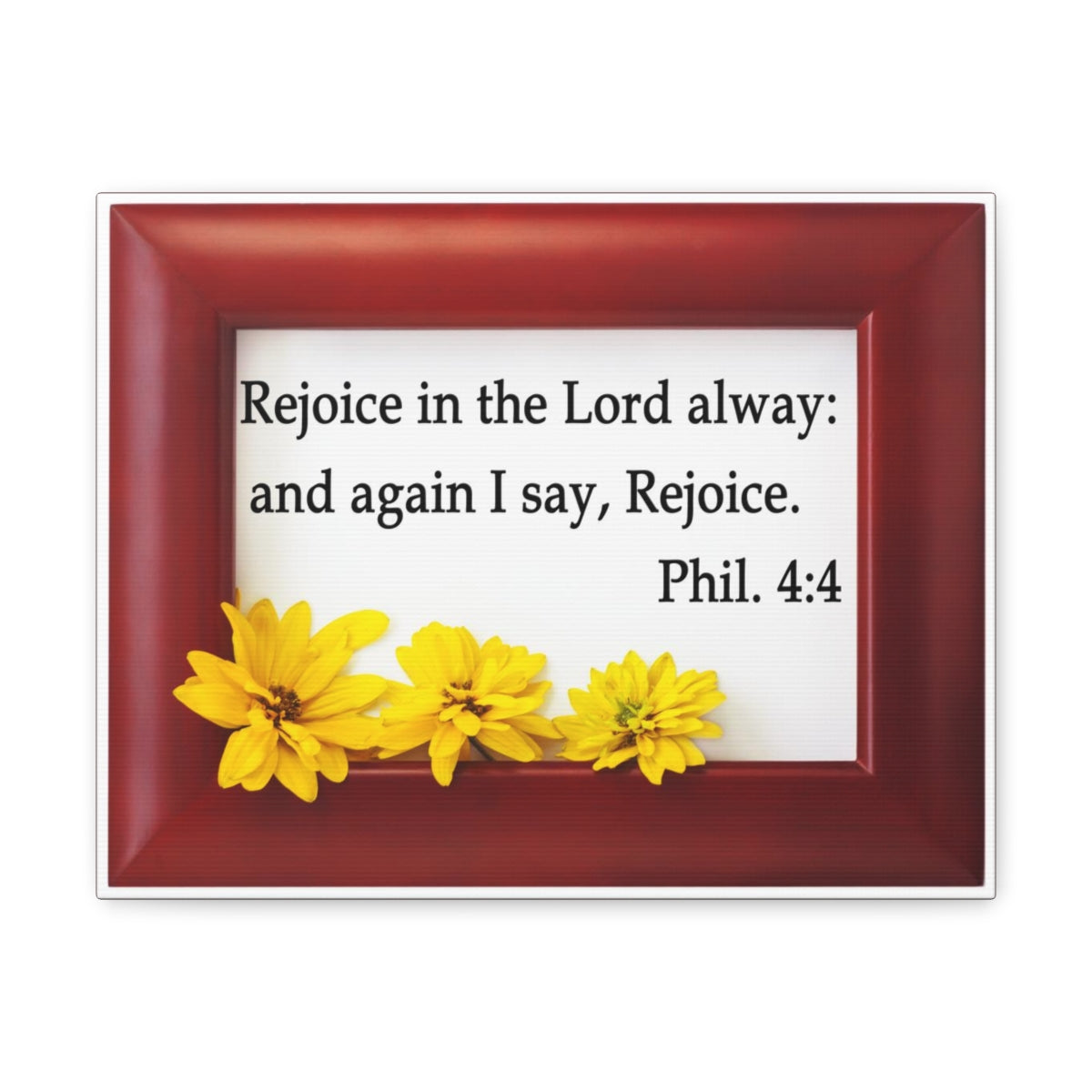 Scripture Walls Rejoice In The Lord Philippians 4:4 Bible Verse Canvas Christian Wall Art Bible Verse Print Ready To Hang Unframed-Express Your Love Gifts
