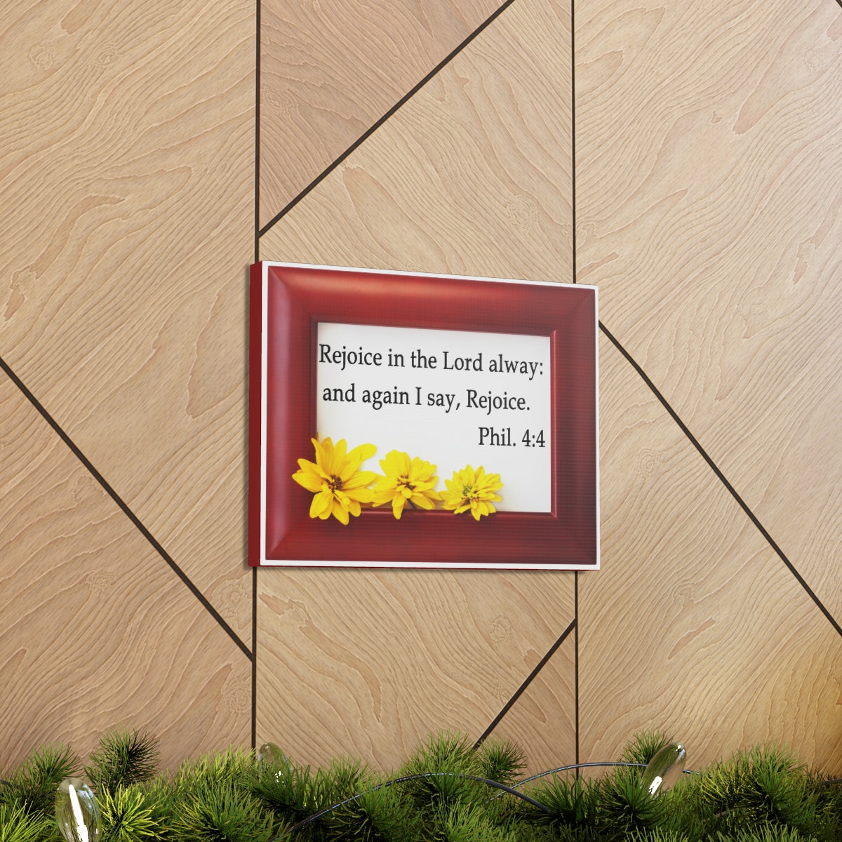 Scripture Walls Rejoice In The Lord Philippians 4:4 Bible Verse Canvas Christian Wall Art Bible Verse Print Ready To Hang Unframed-Express Your Love Gifts