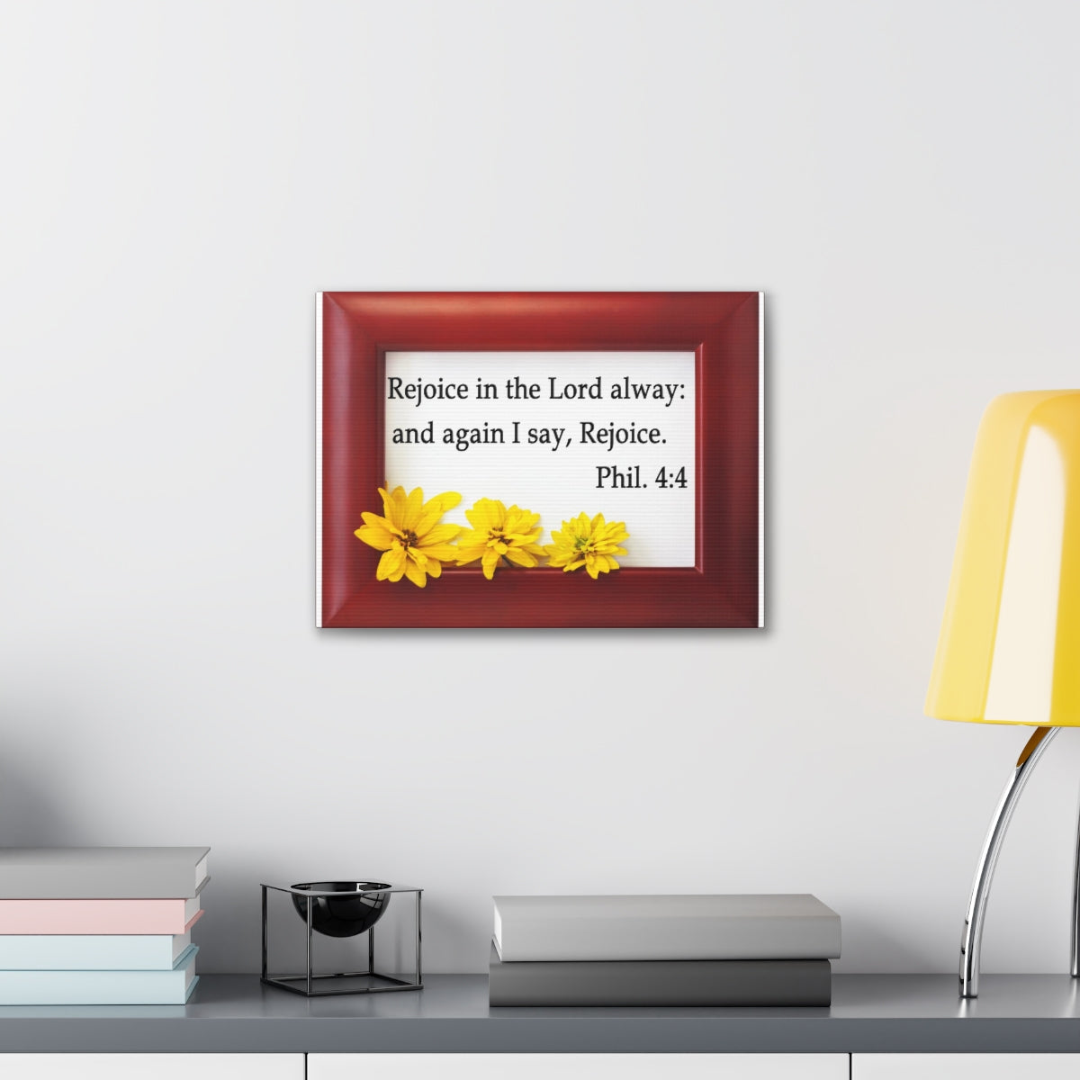 Scripture Walls Rejoice In The Lord Philippians 4:4 Bible Verse Canvas Christian Wall Art Bible Verse Print Ready To Hang Unframed-Express Your Love Gifts