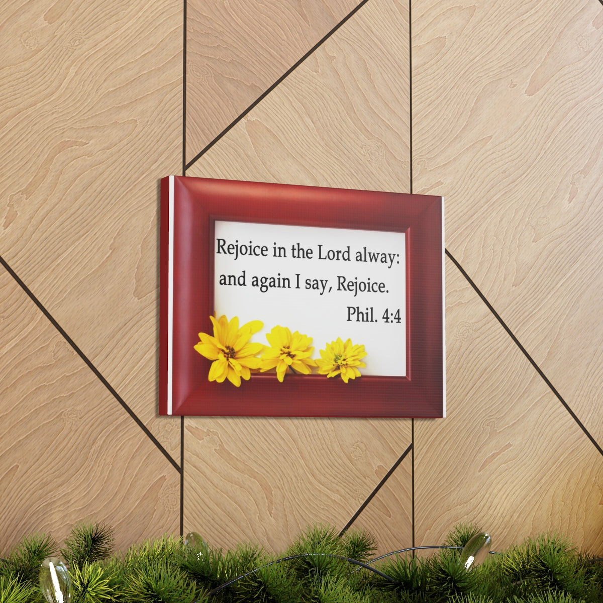 Scripture Walls Rejoice In The Lord Philippians 4:4 Bible Verse Canvas Christian Wall Art Bible Verse Print Ready To Hang Unframed-Express Your Love Gifts