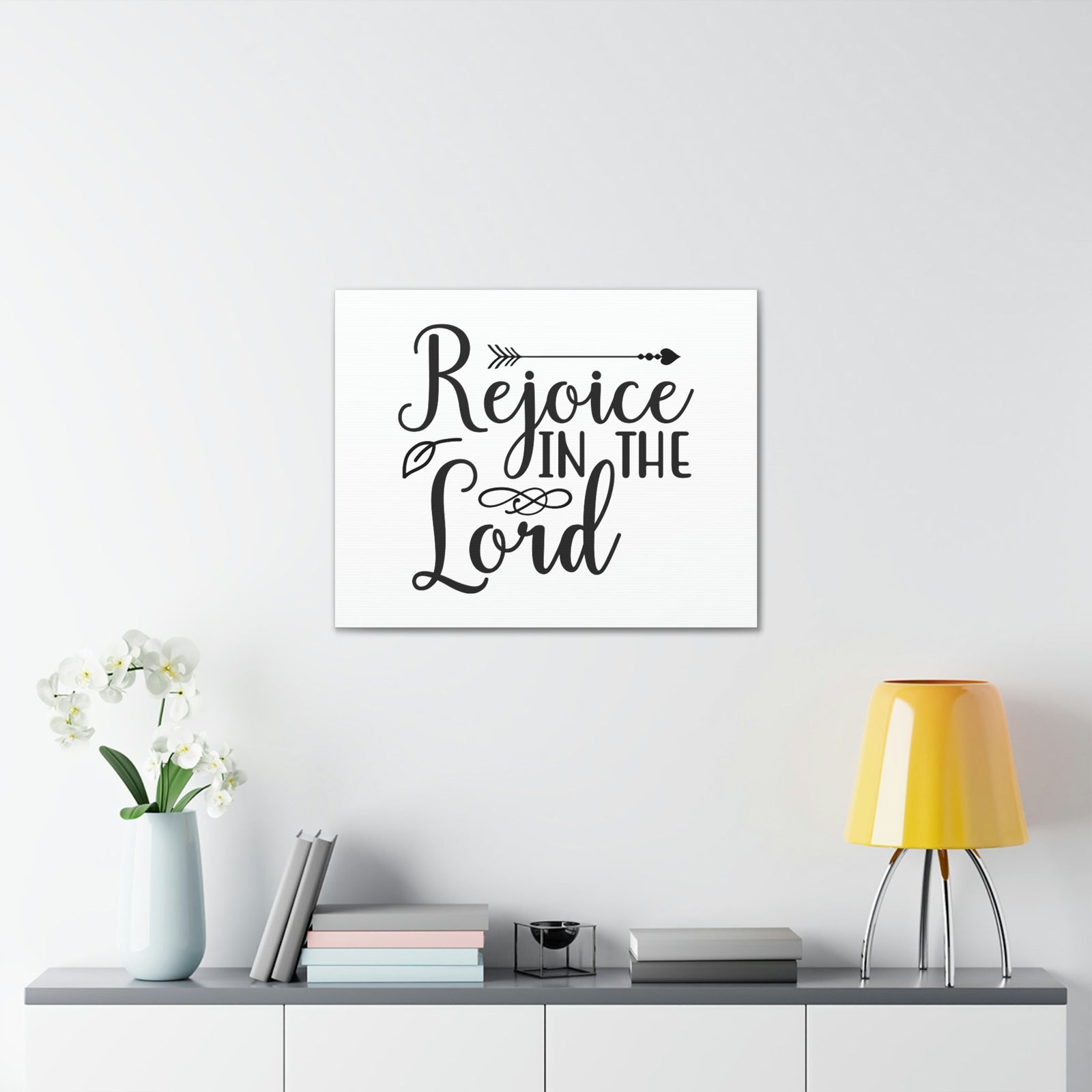 Scripture Walls Rejoice In The World Romans 12:12 Christian Wall Art Print Ready to Hang Unframed-Express Your Love Gifts