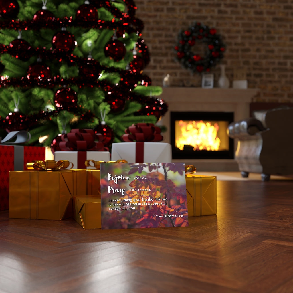 Scripture Walls Rejoice Pray Thanks 1 Thessalonians 5:16 - 18 Bible Verse Canvas Christian Wall Art Ready to Hang Unframed-Express Your Love Gifts