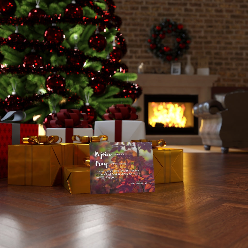 Scripture Walls Rejoice Pray Thanks 1 Thessalonians 5:16 - 18 Bible Verse Canvas Christian Wall Art Ready to Hang Unframed-Express Your Love Gifts