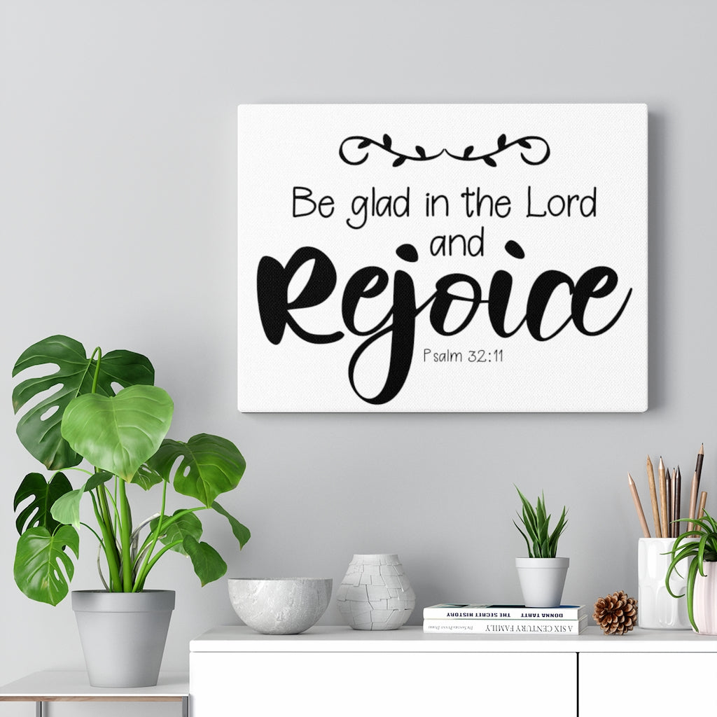 Scripture Walls Rejoice Psalm 32:11 Bible Verse Canvas Christian Wall Art Ready to Hang Unframed-Express Your Love Gifts