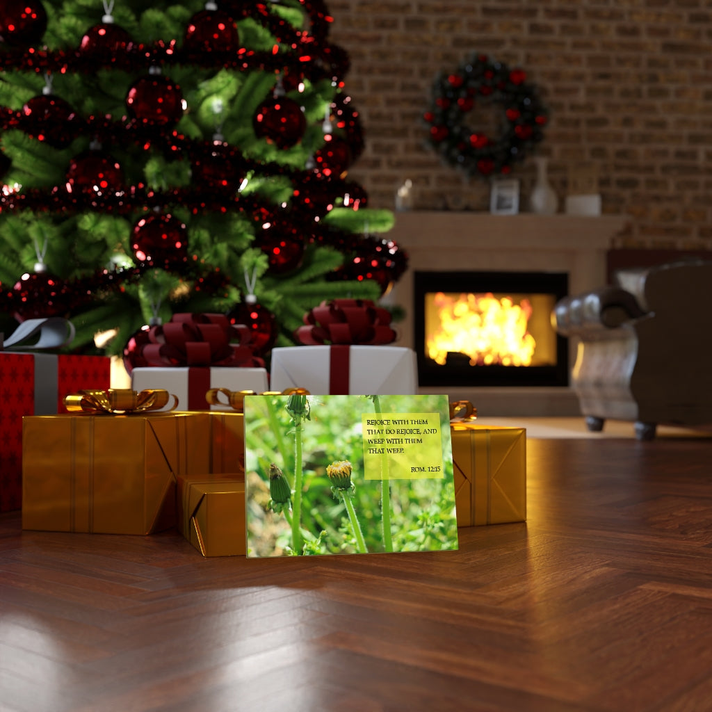 Scripture Walls Rejoice With Them Rom 12:15 Bible Verse Canvas Christian Wall Art Ready to Hang Unframed-Express Your Love Gifts