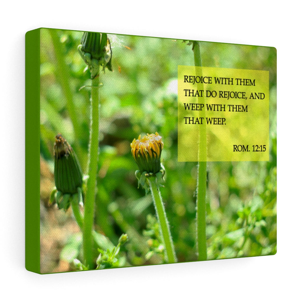 Scripture Walls Rejoice With Them Rom 12:15 Bible Verse Canvas Christian Wall Art Ready to Hang Unframed-Express Your Love Gifts