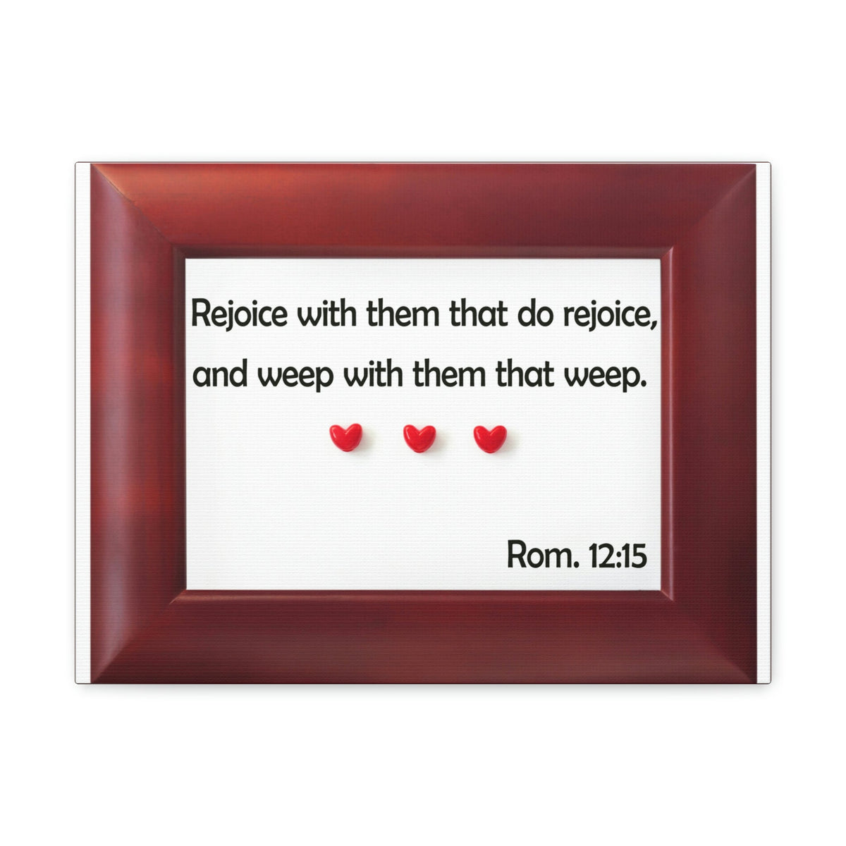 Scripture Walls Rejoice With Them Romans 12:15 Bible Verse Canvas Christian Wall Art Bible Verse Print Ready To Hang Unframed-Express Your Love Gifts