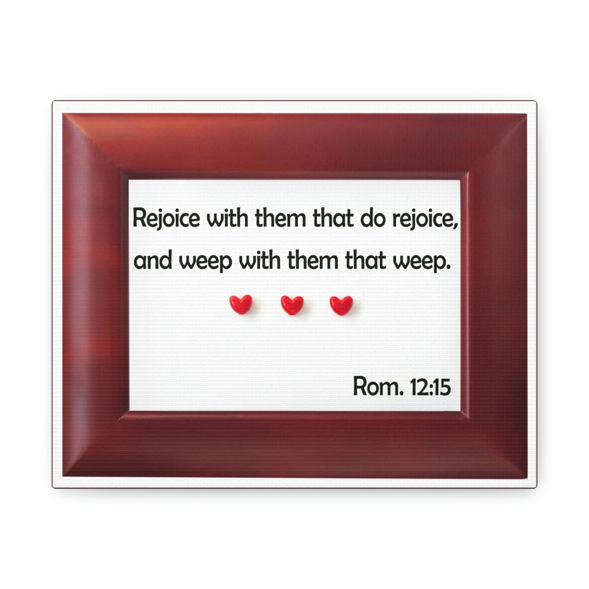 Scripture Walls Rejoice With Them Romans 12:15 Bible Verse Canvas Christian Wall Art Bible Verse Print Ready To Hang Unframed-Express Your Love Gifts