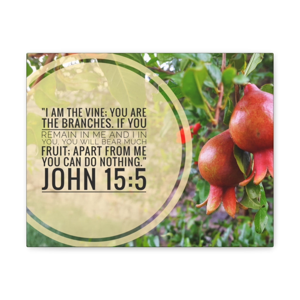 Scripture Walls Remain In Me John 15:5 Bible Verse Canvas Christian Wall Art Ready to Hang Unframed-Express Your Love Gifts