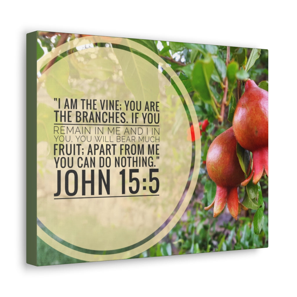 Scripture Walls Remain In Me John 15:5 Bible Verse Canvas Christian Wall Art Ready to Hang Unframed-Express Your Love Gifts