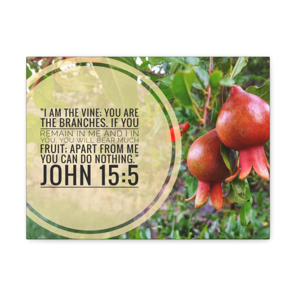 Scripture Walls Remain In Me John 15:5 Bible Verse Canvas Christian Wall Art Ready to Hang Unframed-Express Your Love Gifts