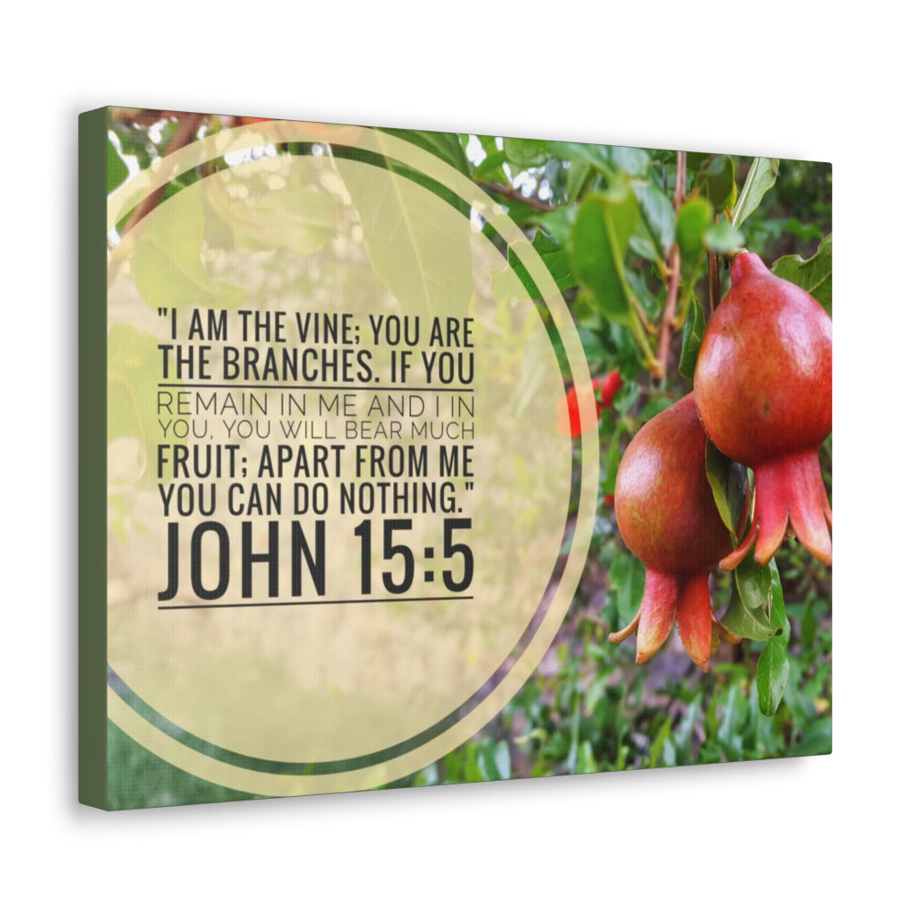 Scripture Walls Remain In Me John 15:5 Bible Verse Canvas Christian Wall Art Ready to Hang Unframed-Express Your Love Gifts