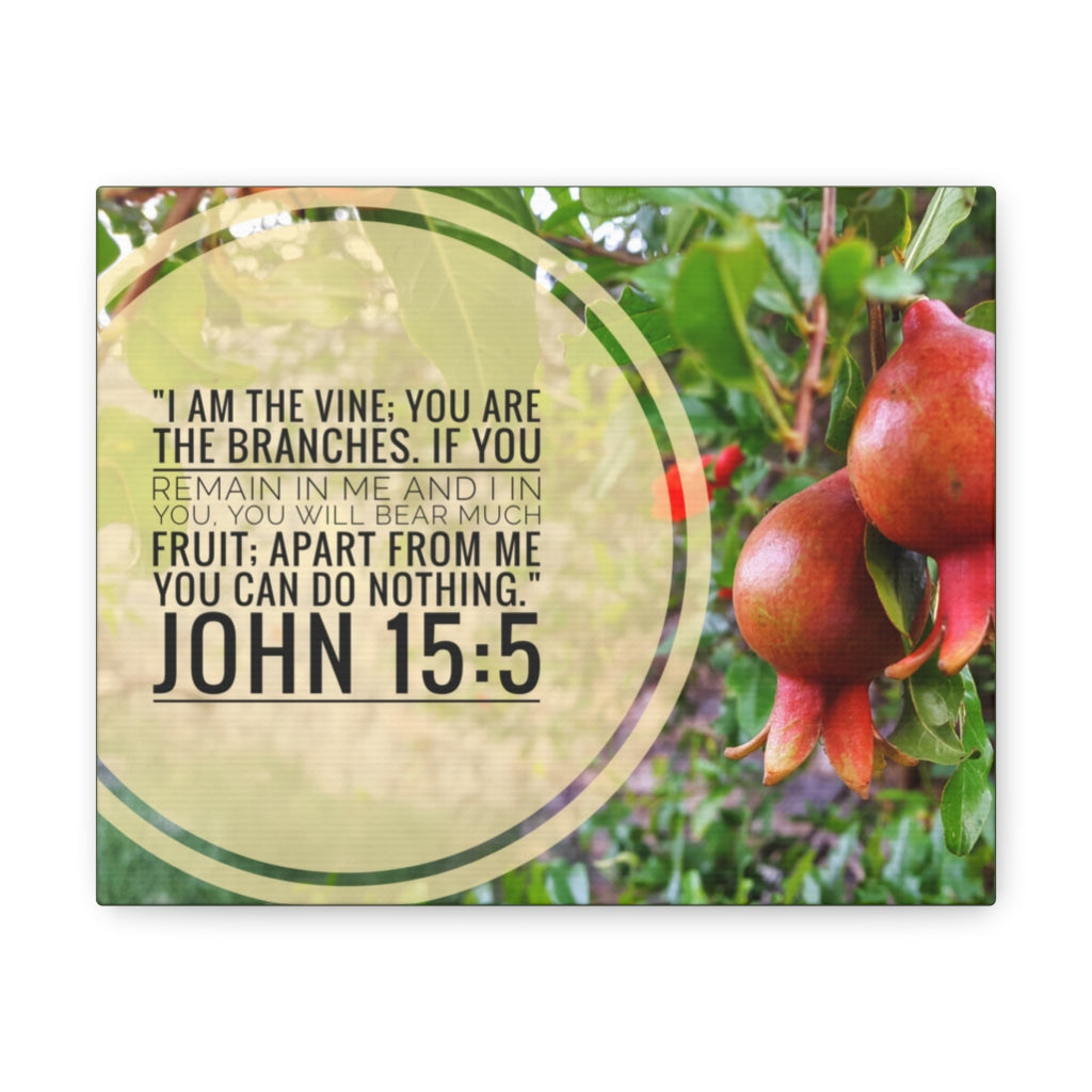 Scripture Walls Remain In Me John 15:5 Bible Verse Canvas Christian Wall Art Ready to Hang Unframed-Express Your Love Gifts