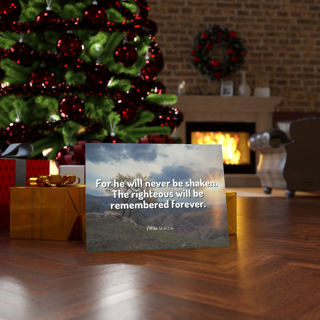 Scripture Walls Remembered Forever Psalm 112:6 Bible Verse Canvas Christian Wall Art Ready to Hang Unframed-Express Your Love Gifts