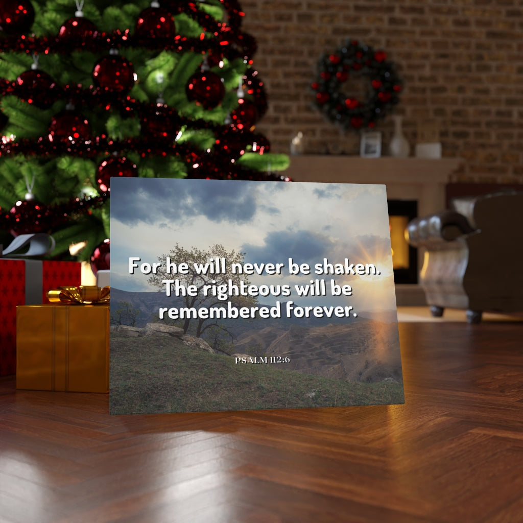 Scripture Walls Remembered Forever Psalm 112:6 Bible Verse Canvas Christian Wall Art Ready to Hang Unframed-Express Your Love Gifts
