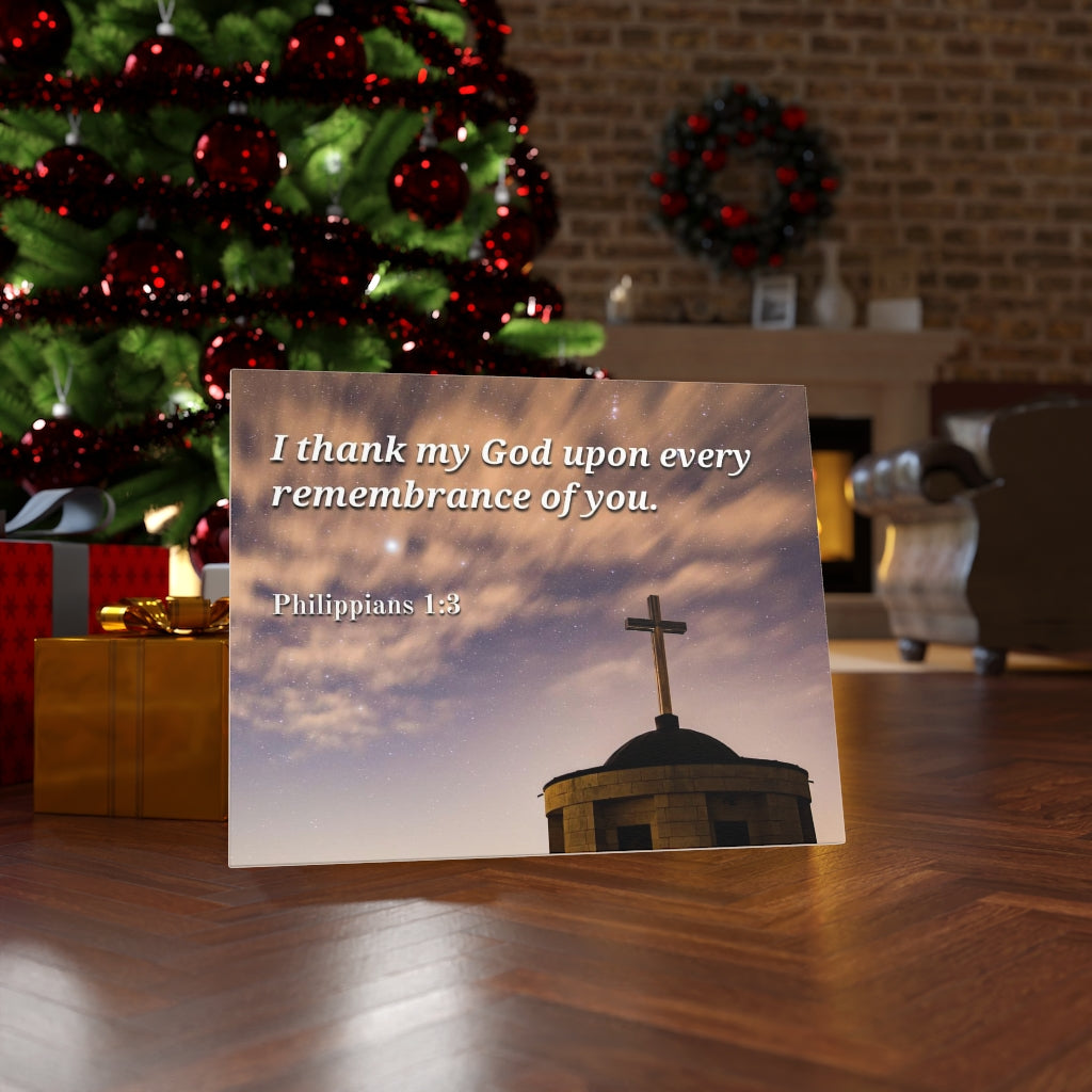 Scripture Walls Remembrance Of You Philippians 1:3 Bible Verse Canvas Christian Wall Art Ready to Hang Unframed-Express Your Love Gifts