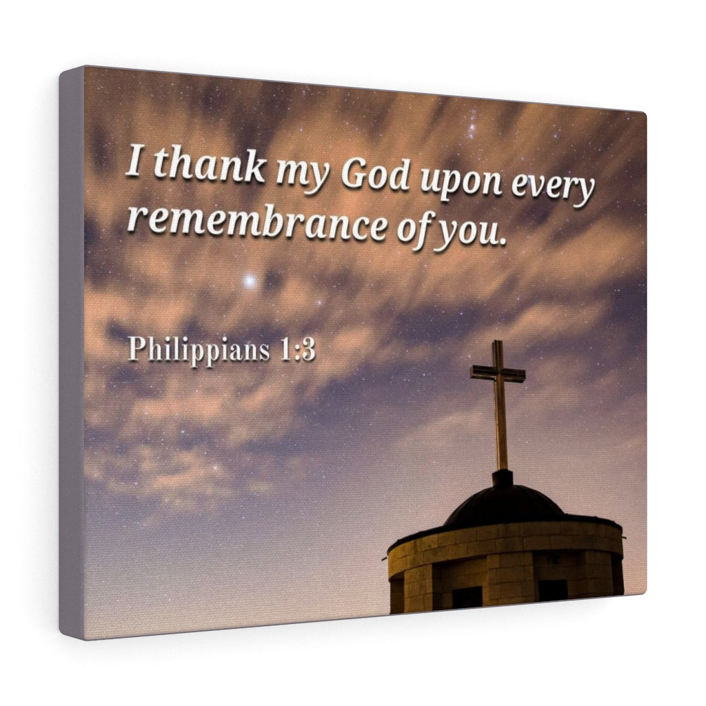 Scripture Walls Remembrance Of You Philippians 1:3 Bible Verse Canvas Christian Wall Art Ready to Hang Unframed-Express Your Love Gifts