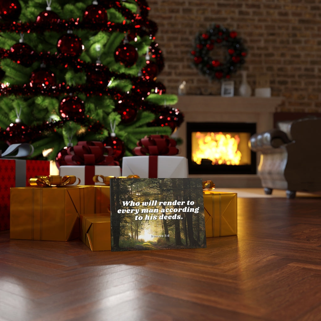 Scripture Walls Rendered By God Romans 2:6 Bible Verse Canvas Christian Wall Art Ready to Hang Unframed-Express Your Love Gifts