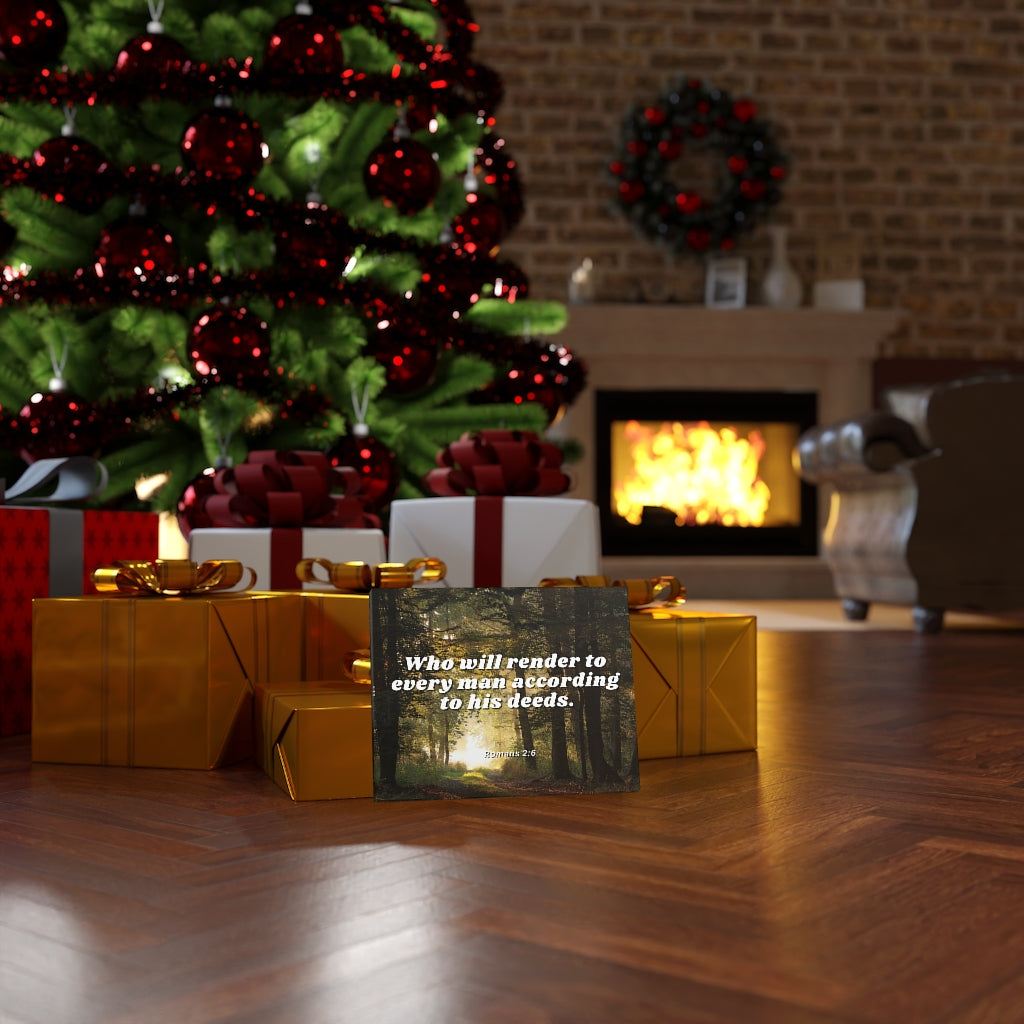 Scripture Walls Rendered By God Romans 2:6 Bible Verse Canvas Christian Wall Art Ready to Hang Unframed-Express Your Love Gifts