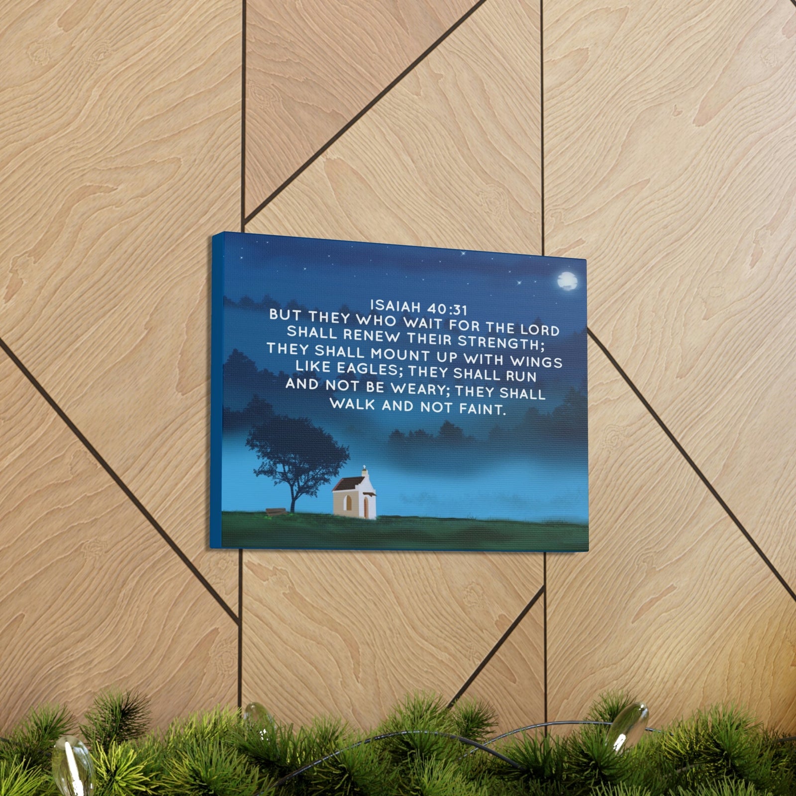 Scripture Walls Renew Their Strength Isaiah 40:31 Bible Verse Canvas Christian Wall Art Bible Verse Print Ready To Hang Unframed-Express Your Love Gifts