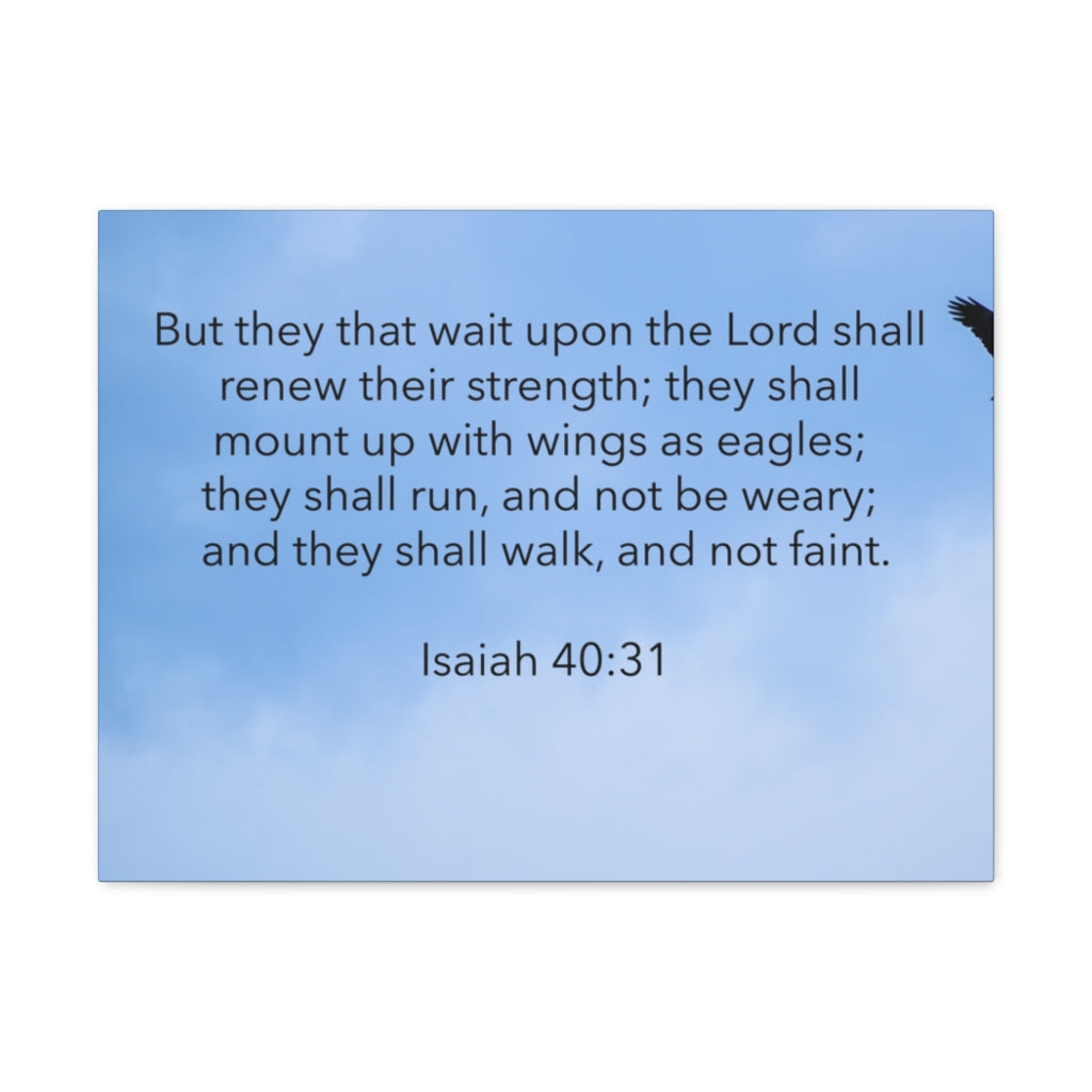 Scripture Walls Renew Their Strength Isaiah 40:31 Bible Verse Canvas Christian Wall Art Ready to Hang Unframed-Express Your Love Gifts