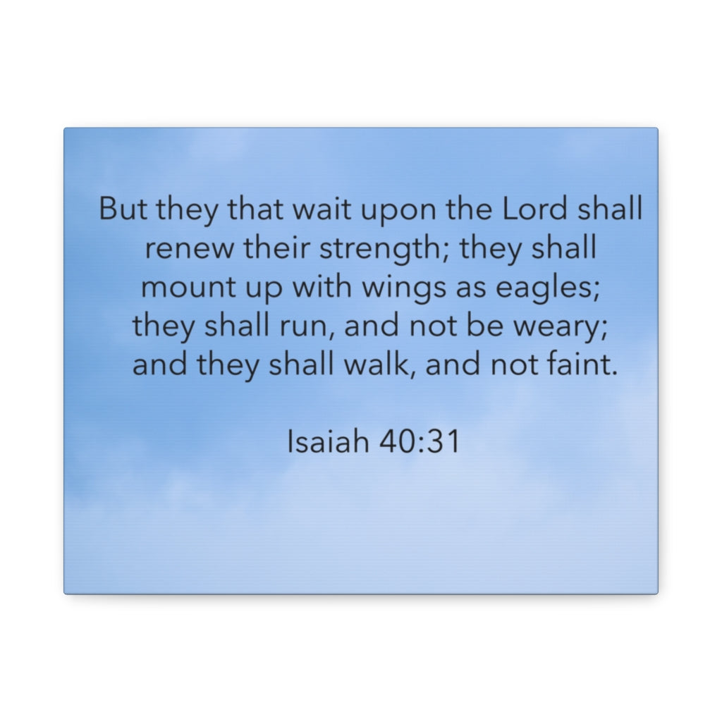 Scripture Walls Renew Their Strength Isaiah 40:31 Bible Verse Canvas Christian Wall Art Ready to Hang Unframed-Express Your Love Gifts