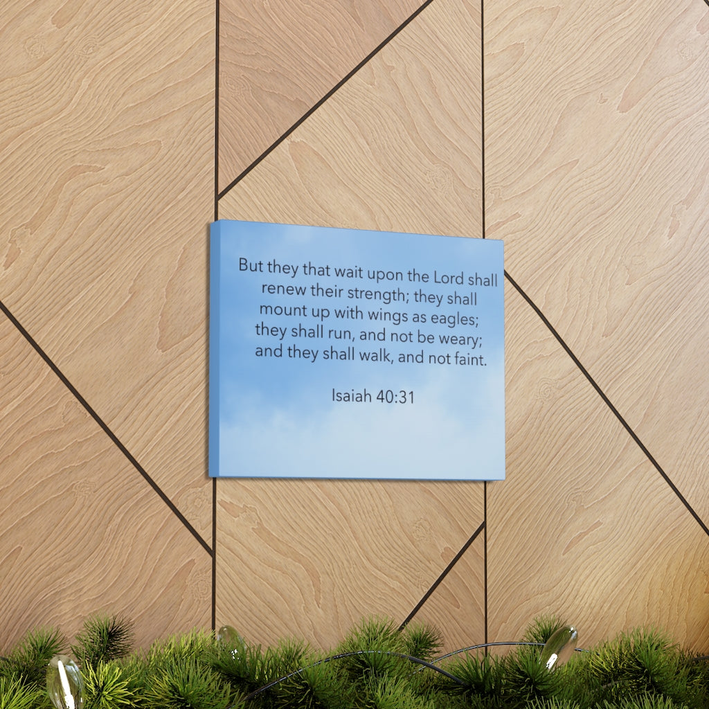Scripture Walls Renew Their Strength Isaiah 40:31 Bible Verse Canvas Christian Wall Art Ready to Hang Unframed-Express Your Love Gifts