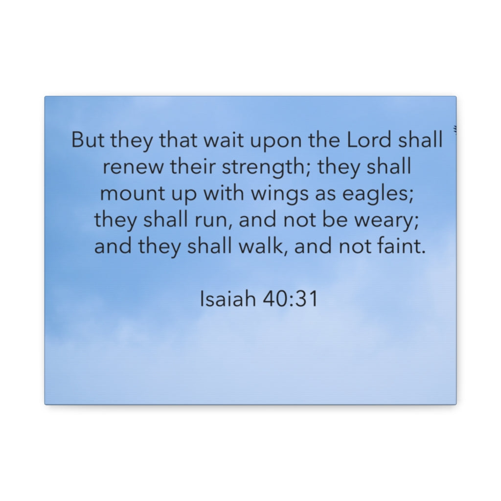 Scripture Walls Renew Their Strength Isaiah 40:31 Bible Verse Canvas Christian Wall Art Ready to Hang Unframed-Express Your Love Gifts