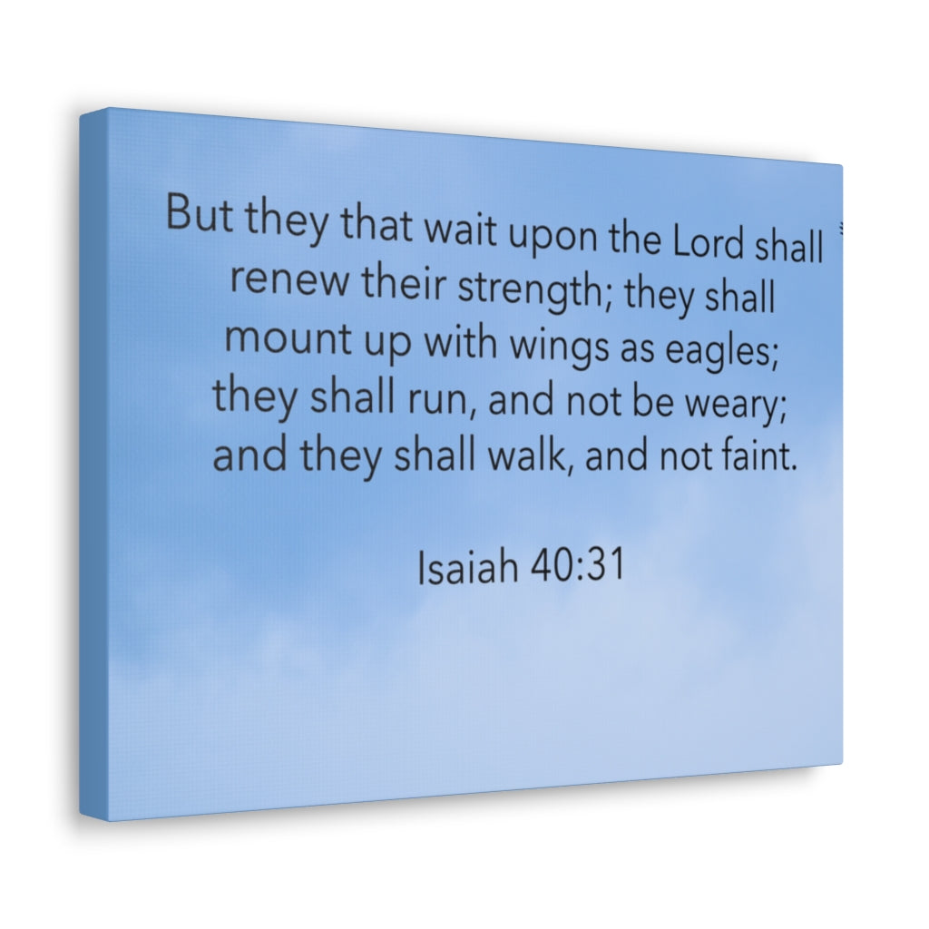 Scripture Walls Renew Their Strength Isaiah 40:31 Bible Verse Canvas Christian Wall Art Ready to Hang Unframed-Express Your Love Gifts