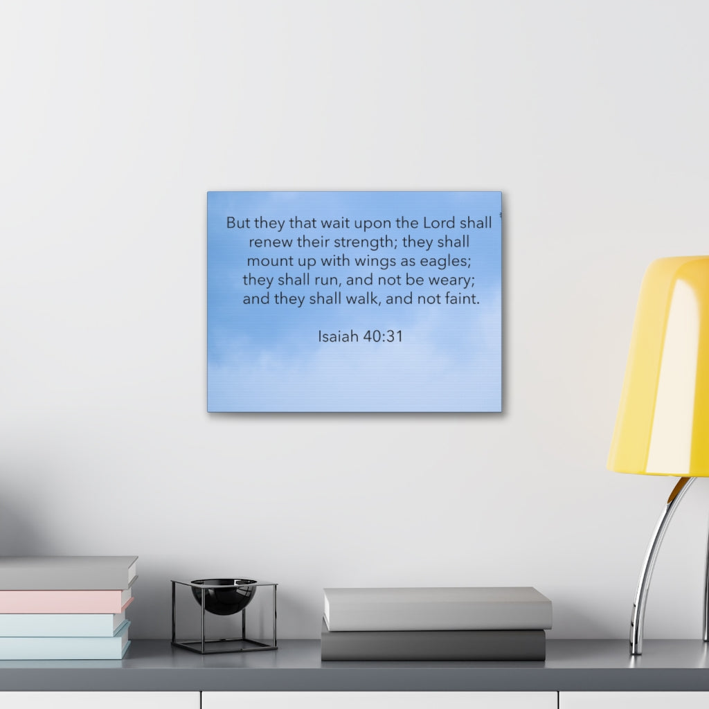 Scripture Walls Renew Their Strength Isaiah 40:31 Bible Verse Canvas Christian Wall Art Ready to Hang Unframed-Express Your Love Gifts