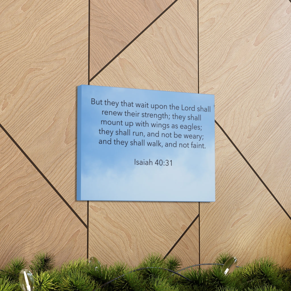 Scripture Walls Renew Their Strength Isaiah 40:31 Bible Verse Canvas Christian Wall Art Ready to Hang Unframed-Express Your Love Gifts